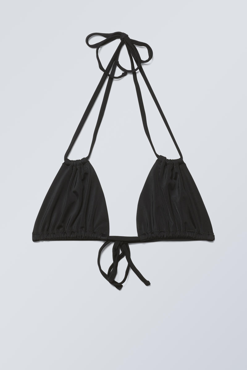 Breeze Tie Bikini Top Black Weekday Eu