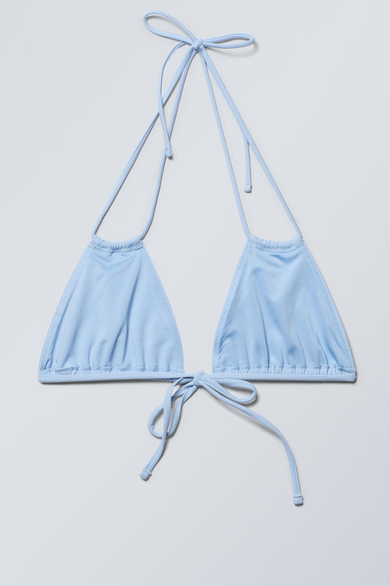 Breeze Tie Bikini Top Light Blue Weekday GB