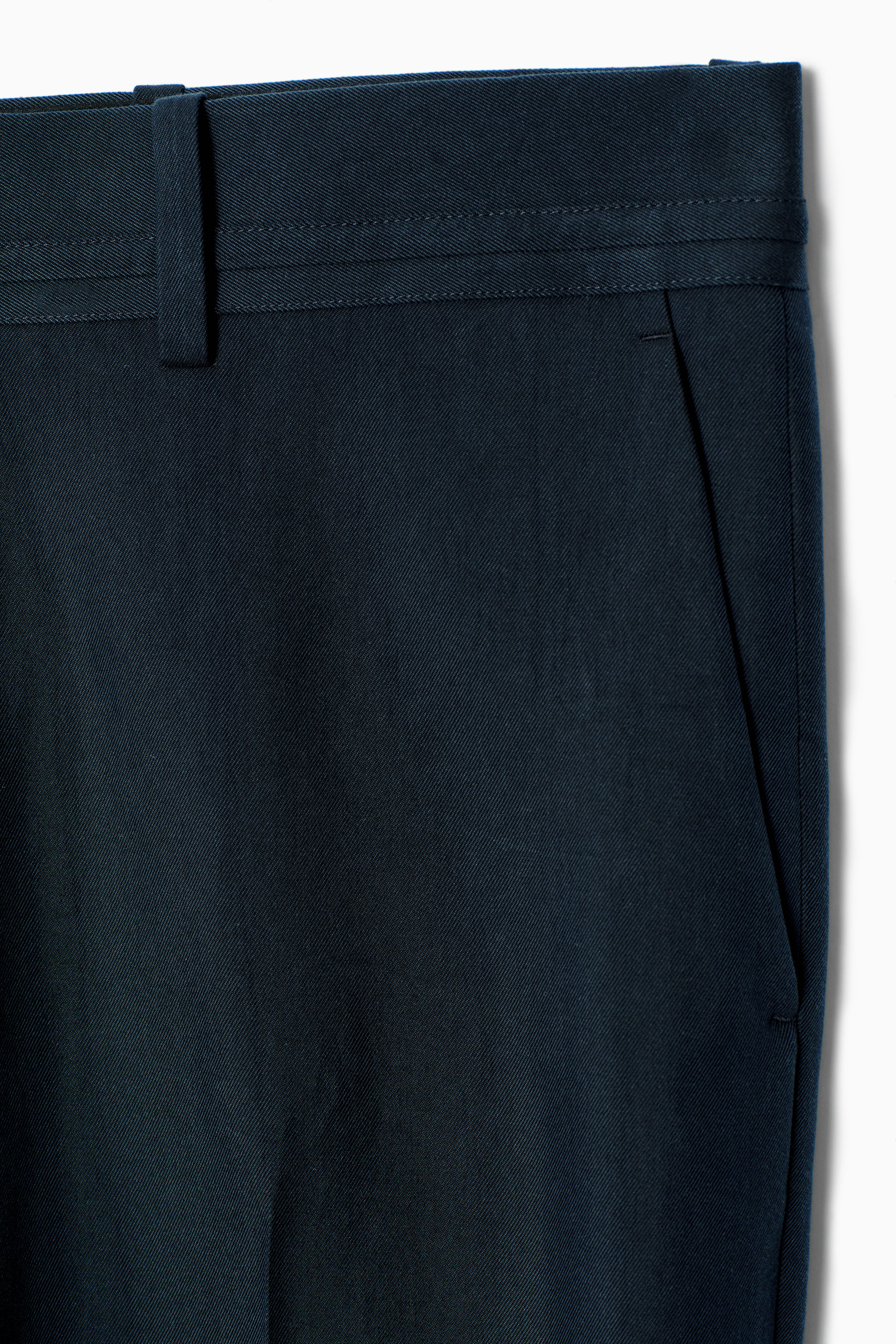 ★ POSZER★ Curved Cotton Pants Navy 233CVCPT044 Buy Navy Blue Straight Fit Belted Soft Touch Chino Trousers