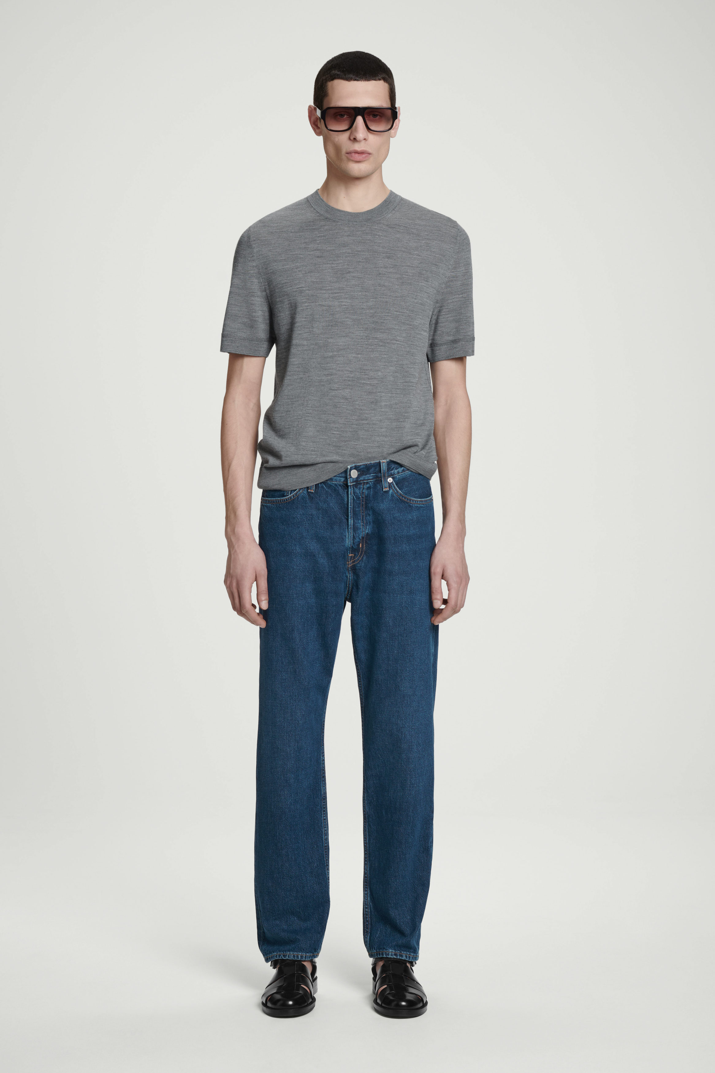 [LOW CLASSIC]/☆ 24FW STRAIGHT-FIT JEANS /DARK BLUE / UNISEX SIGNATURE STRAIGHT-LEG JEANS - DARK BLUE | COS