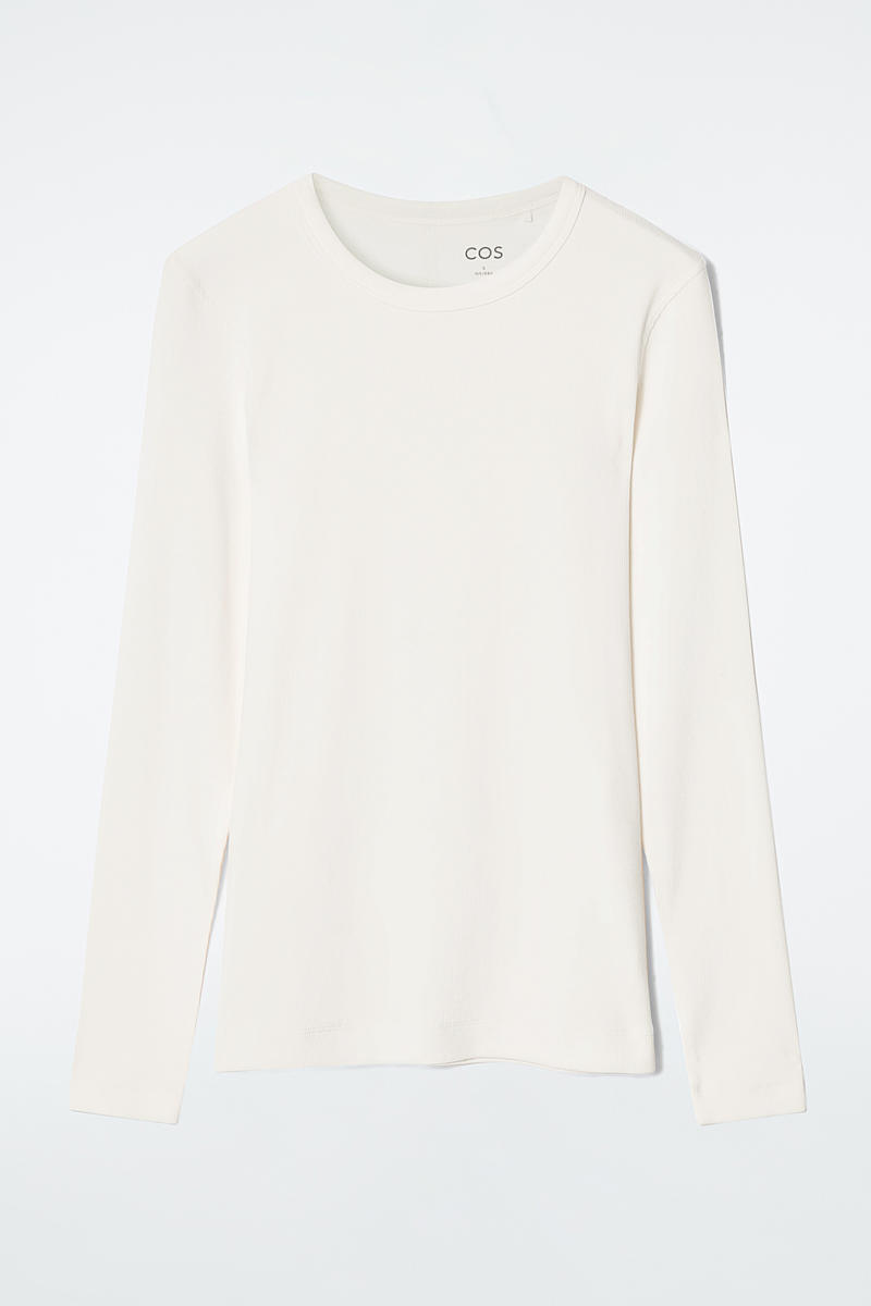 Ribbed Jersey Long-Sleeved Top