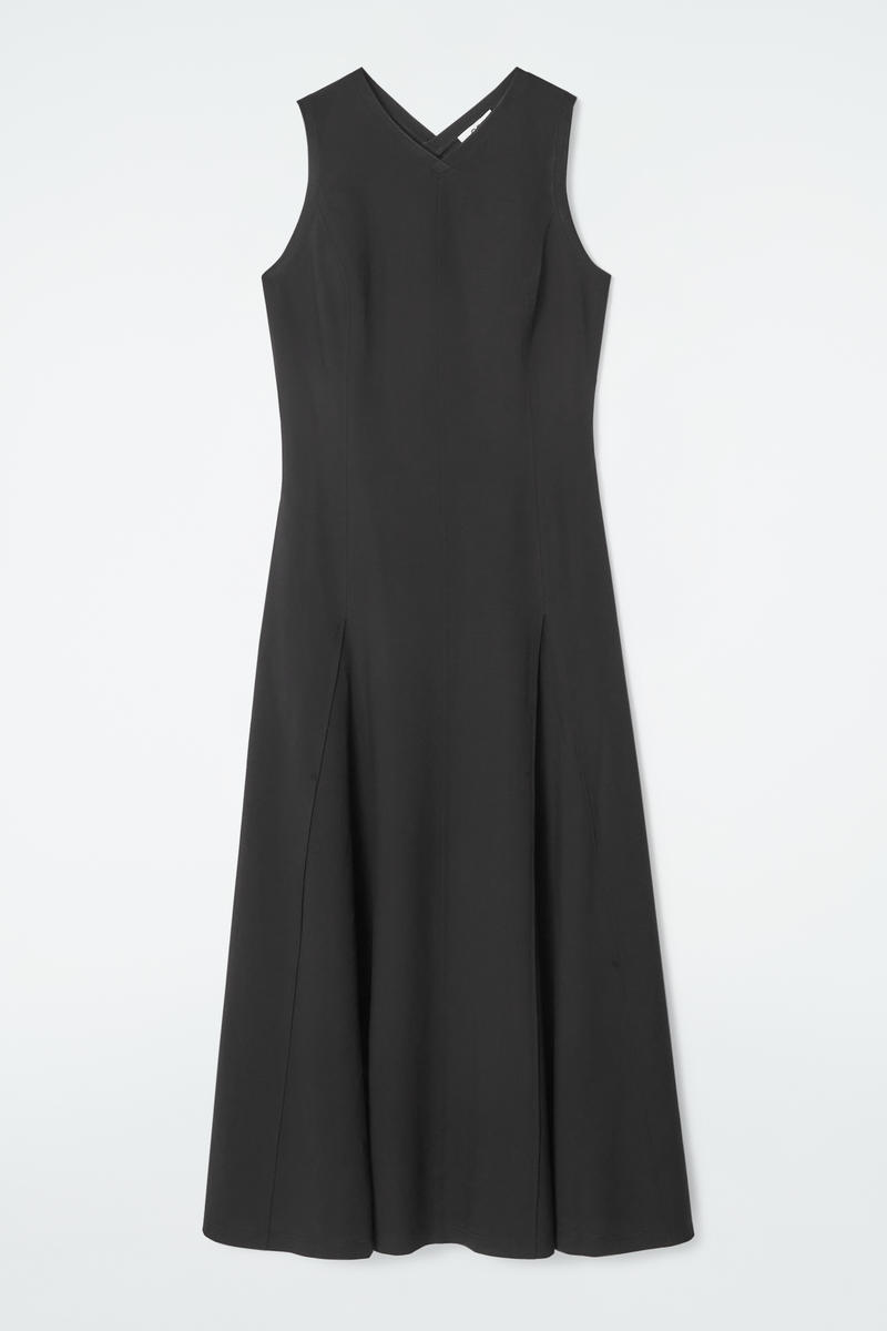 Flared Jersey Maxi Dress