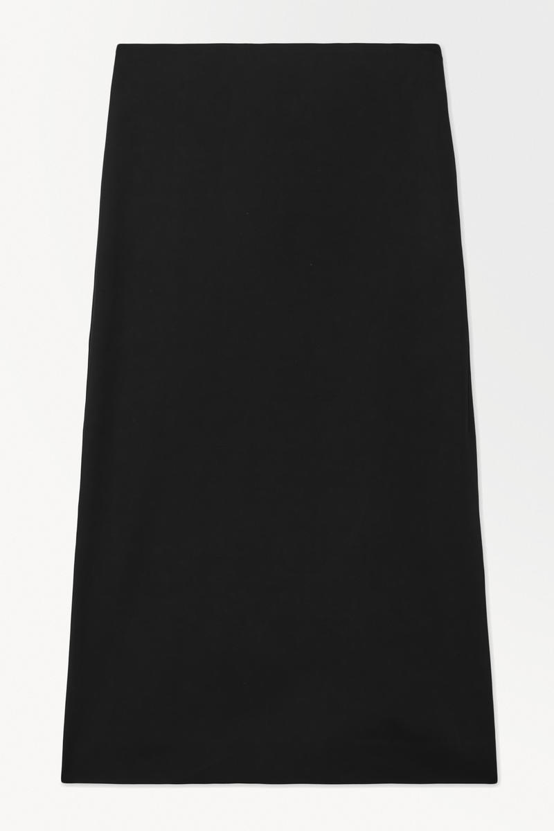 The Tailored Silk-Blend Midi Skirt