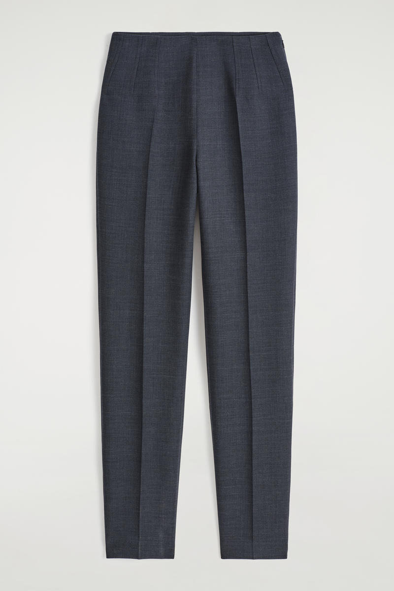 Cos Wool-blend Slim-leg Pants In Black