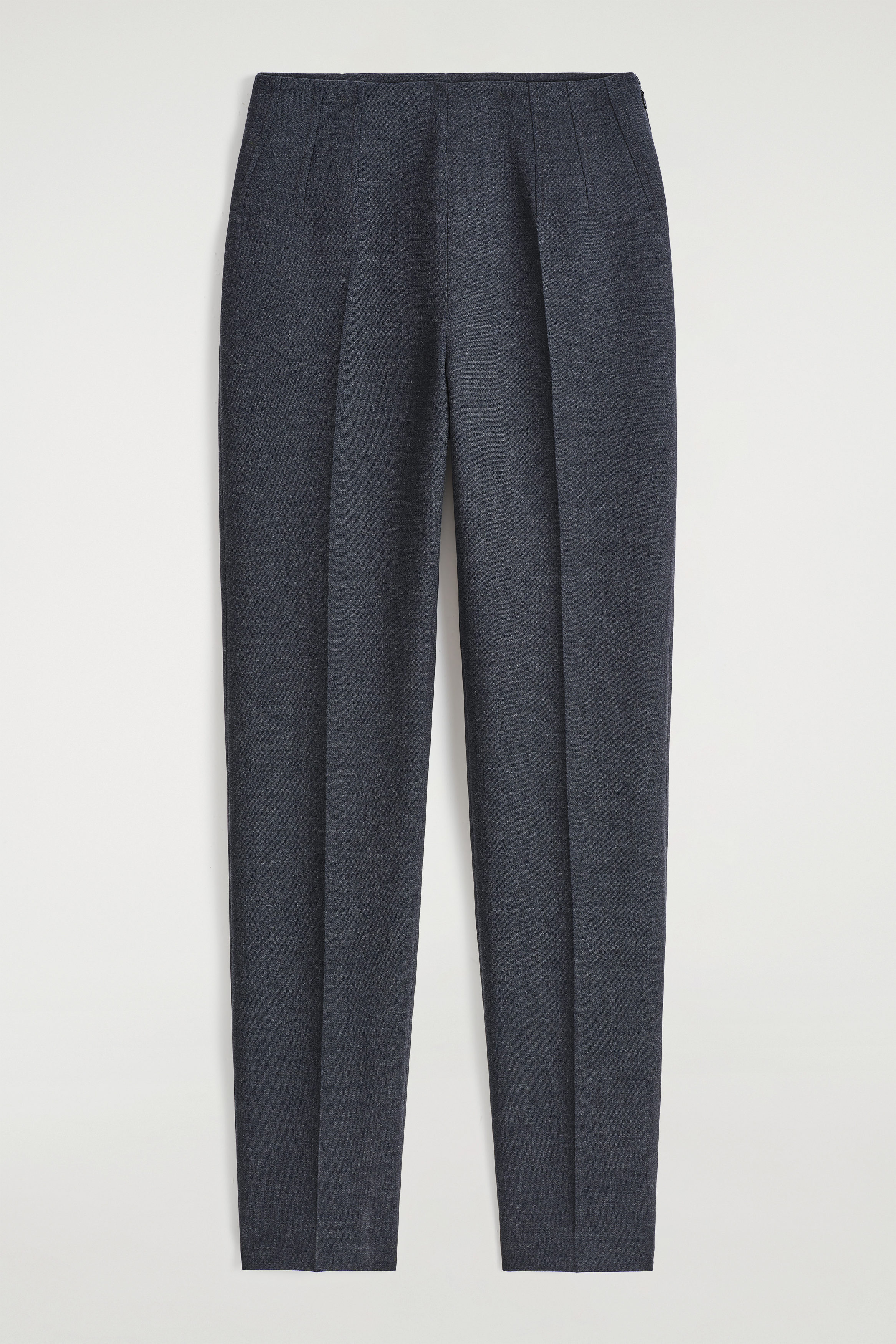 パンツ WOOALONG Signature pigment wide pants CHARCOAL GREY WL233JL WOOL-BLEND SLIM-LEG PANTS - CHARCOAL | COS