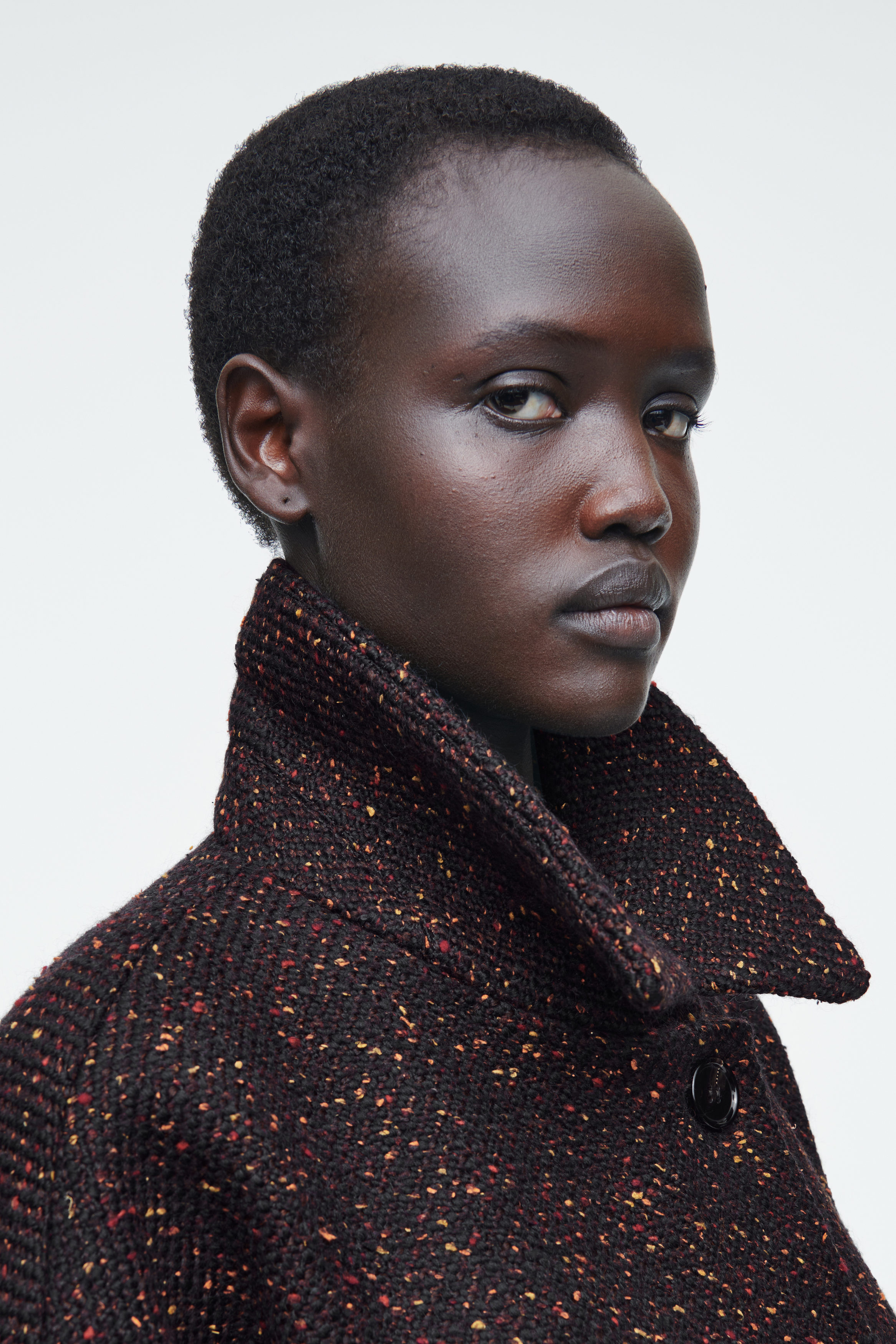 ☆人気☆【PARTIMENTO】☆WOOL-BLEANDED CUT OFF HALF COA.T☆ WOOL TAILORED CAPE｜FETICO フェティコ