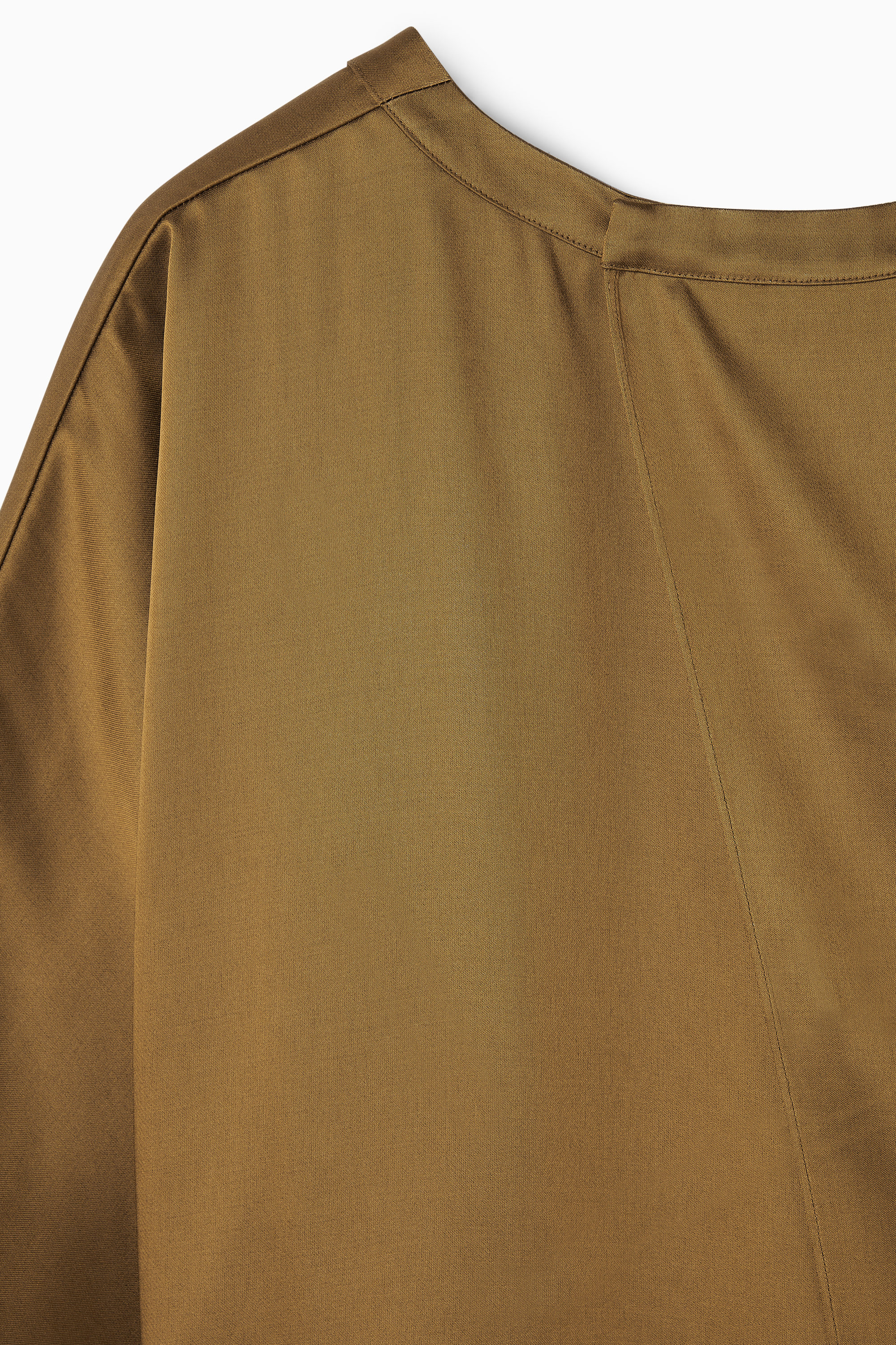 ASYMMETRIC SATIN TOP - BROWN ASYMMETRIC SATIN TOP - BROWN
