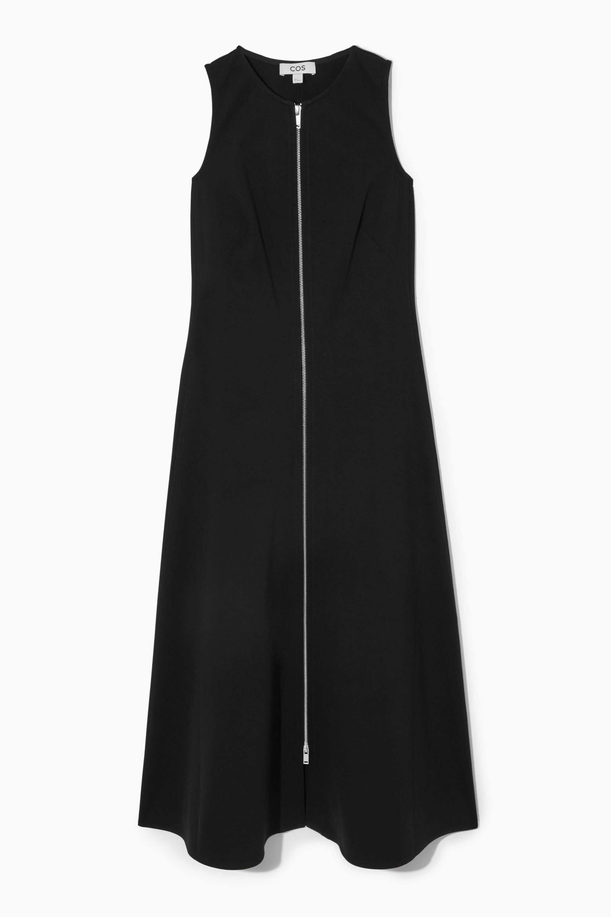 COS Gathered Midi Dress in OFF-WHITE
