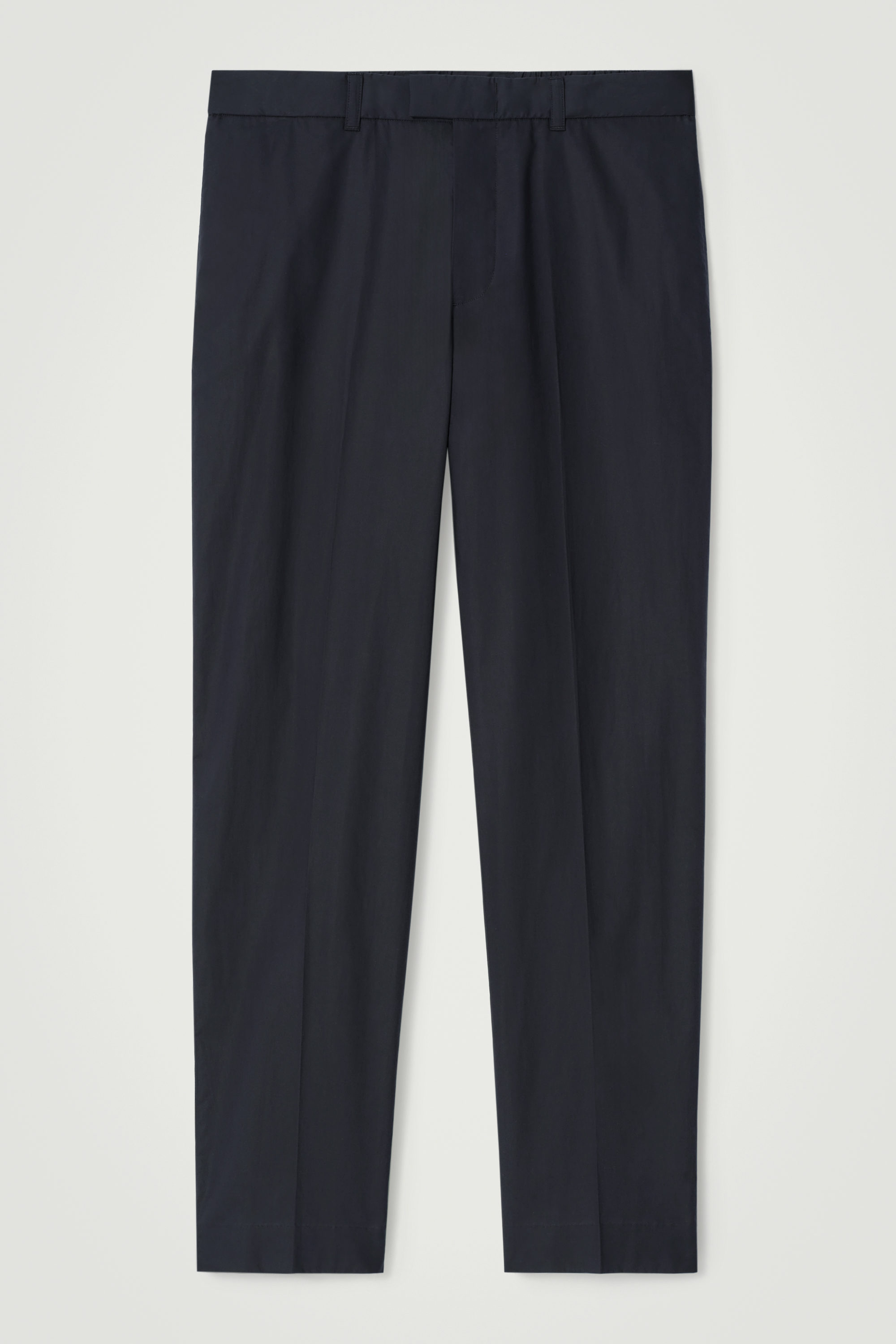 COTTON STRAIGHT-LEG PANTS - BLACK | COS