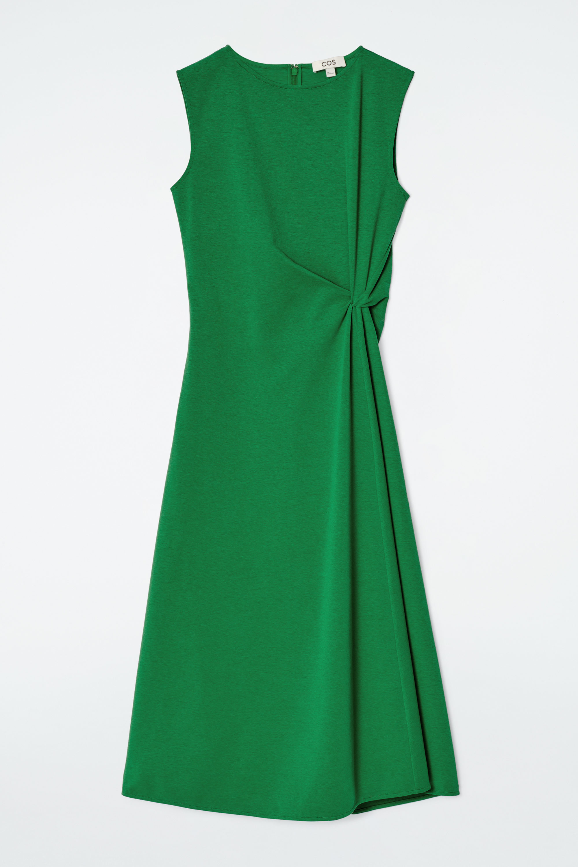 VESTIDO MIDI CON DETALLE DE NUDO VERDE COS