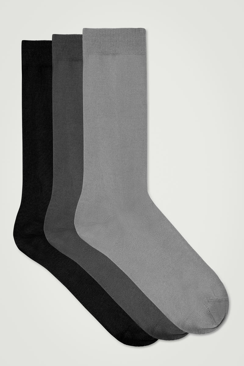 3-Pack Mercerised Cotton Socks