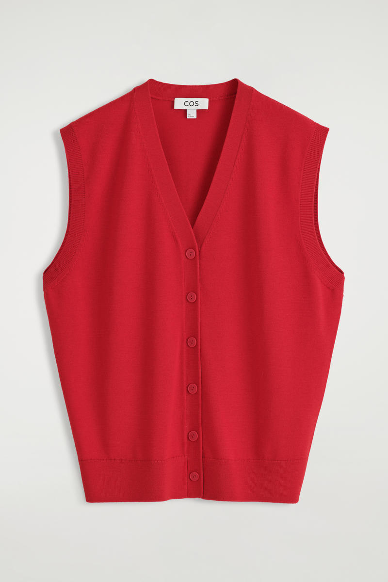 V-Neck Merino Wool Waistcoat