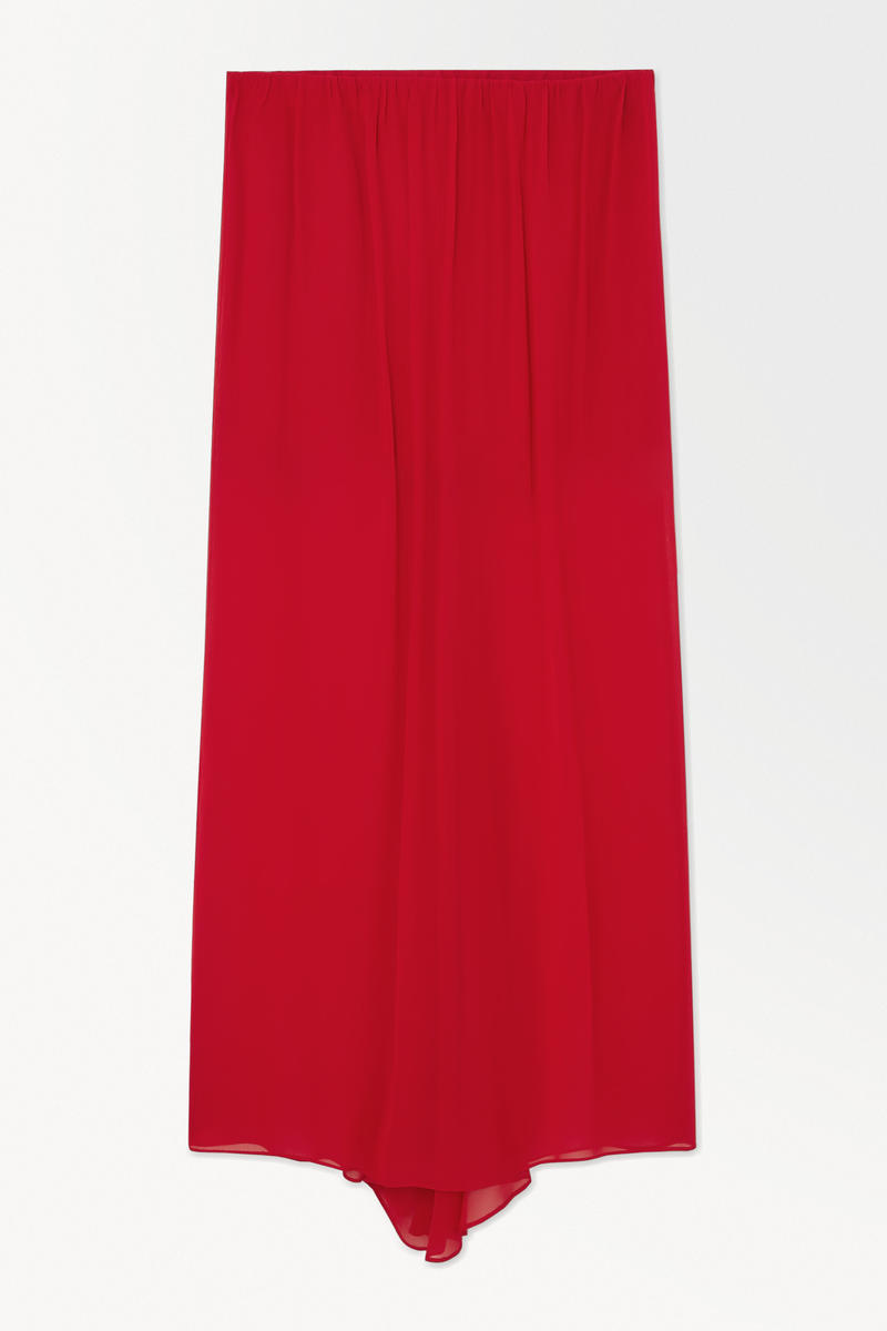 The Crinkled Silk-Chiffon Maxi Skirt