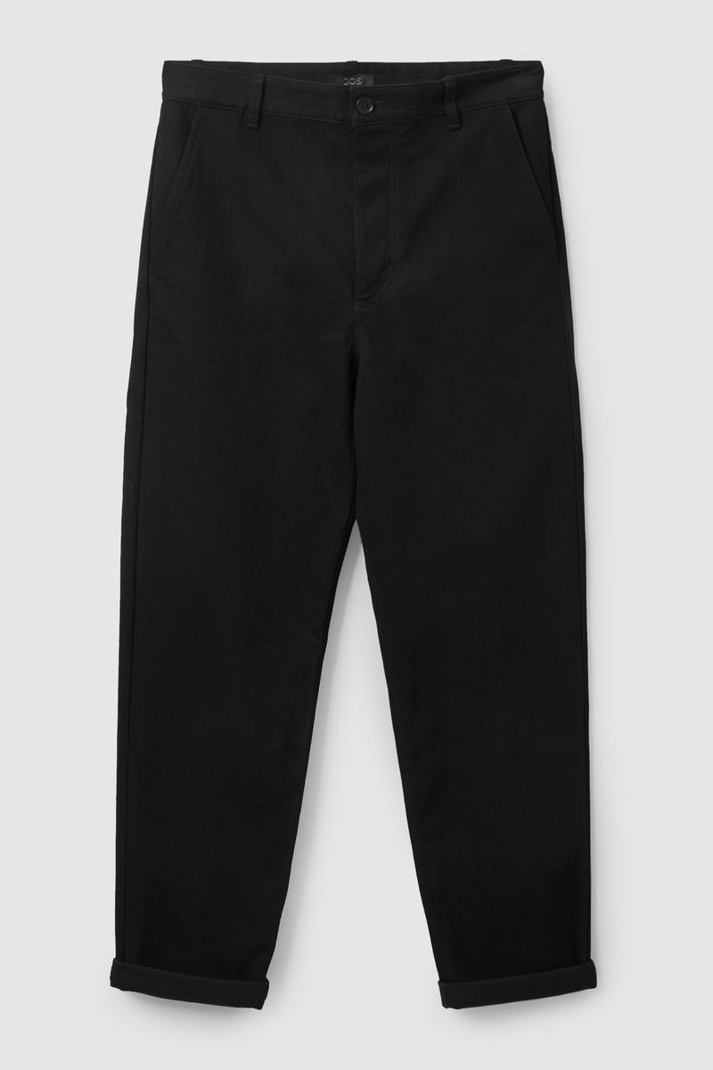 black straight fit chinos