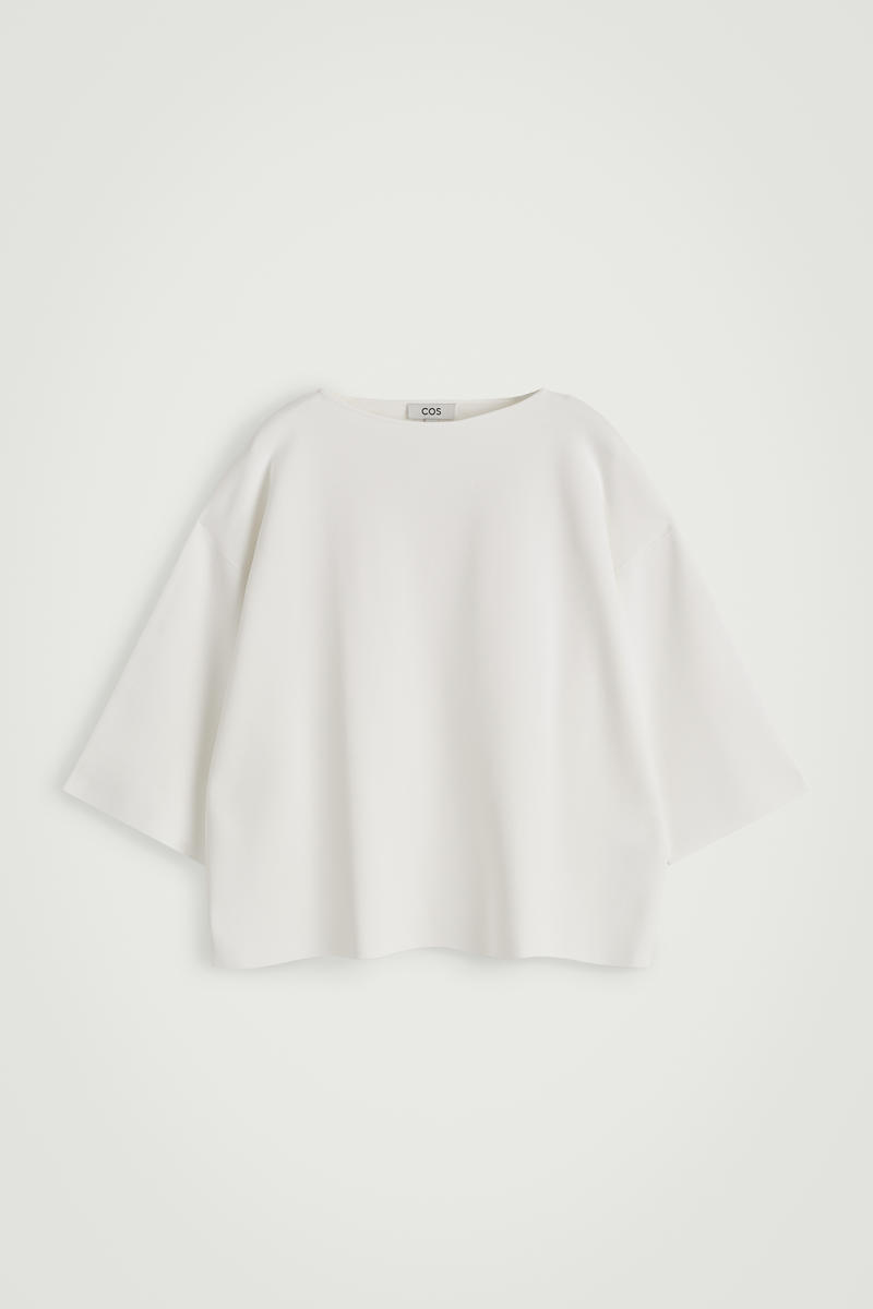 Oversized Knitted Boat-Neck Jumper