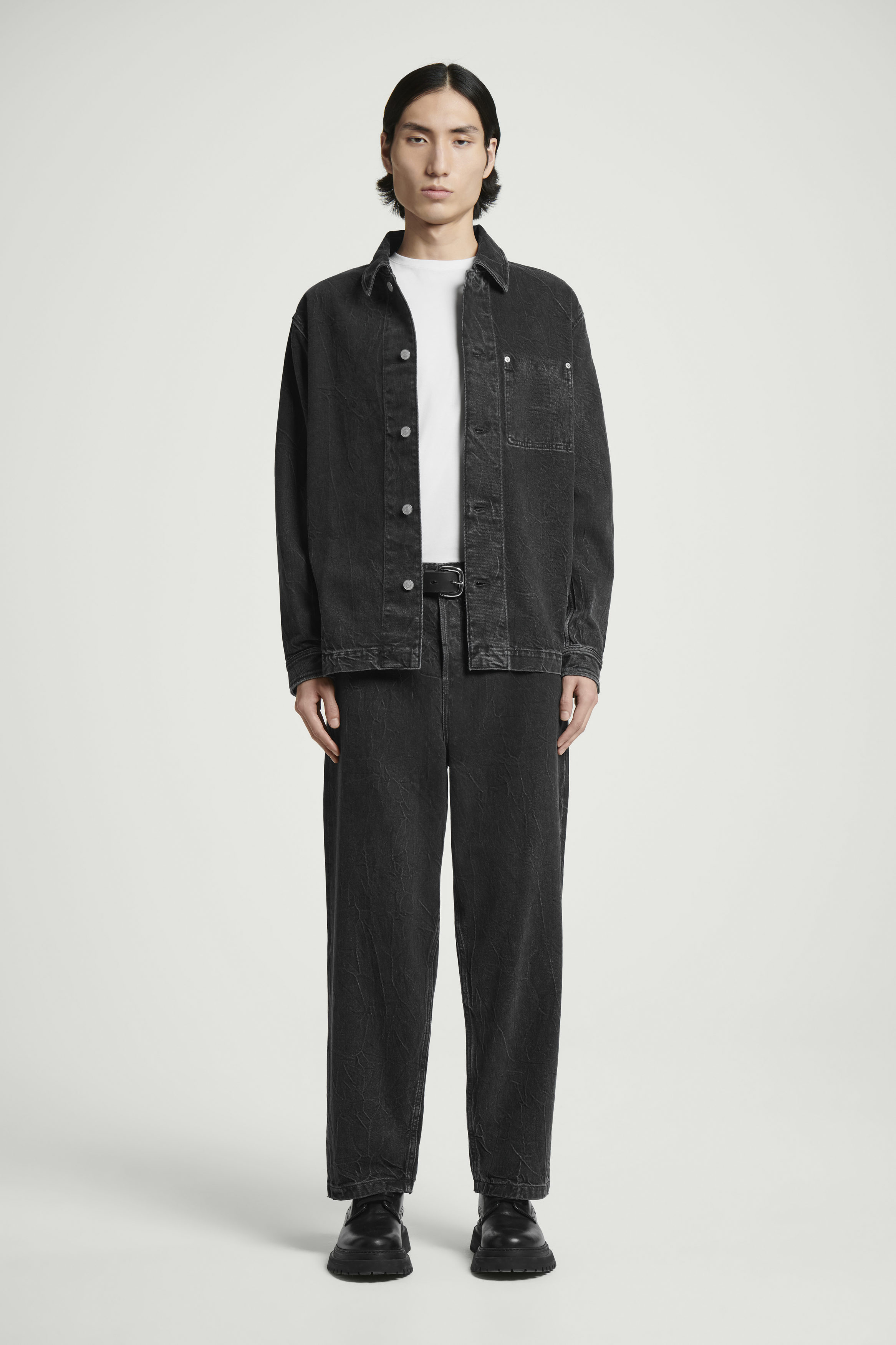 新品未使用　COS DENIM PANTS DOME DOME STRAIGHT-LEG JEANS - DARK PURPLE | COS