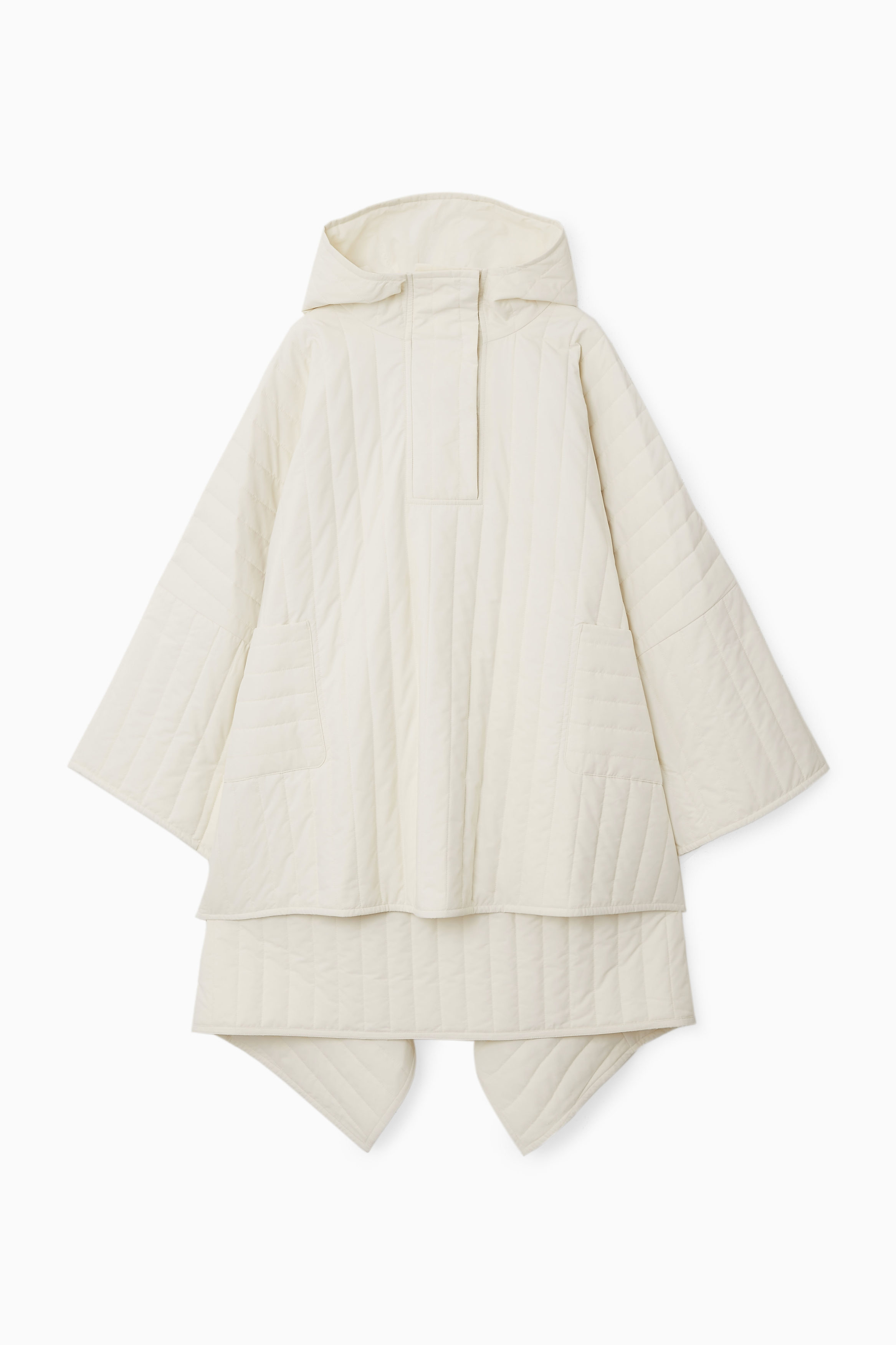ジャケット・アウター cos SHOTO PADDED HOODED CAPE SHORT PADDED HOODED CAPE - BLACK | COS