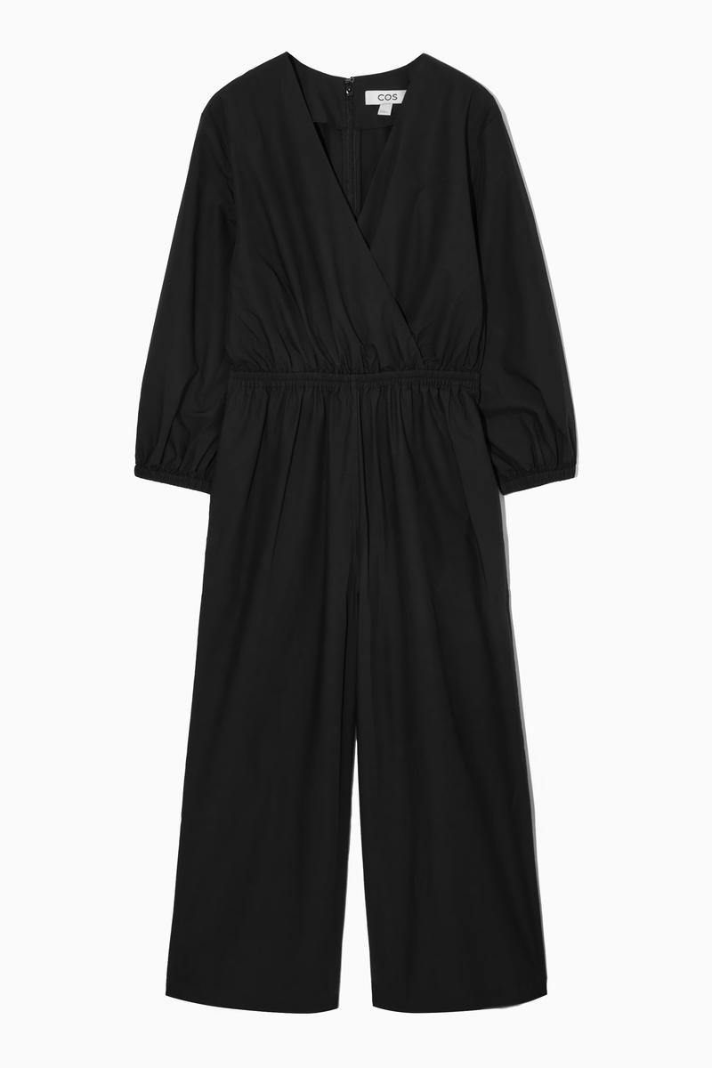 V-Neck Culotte Jumpsuit