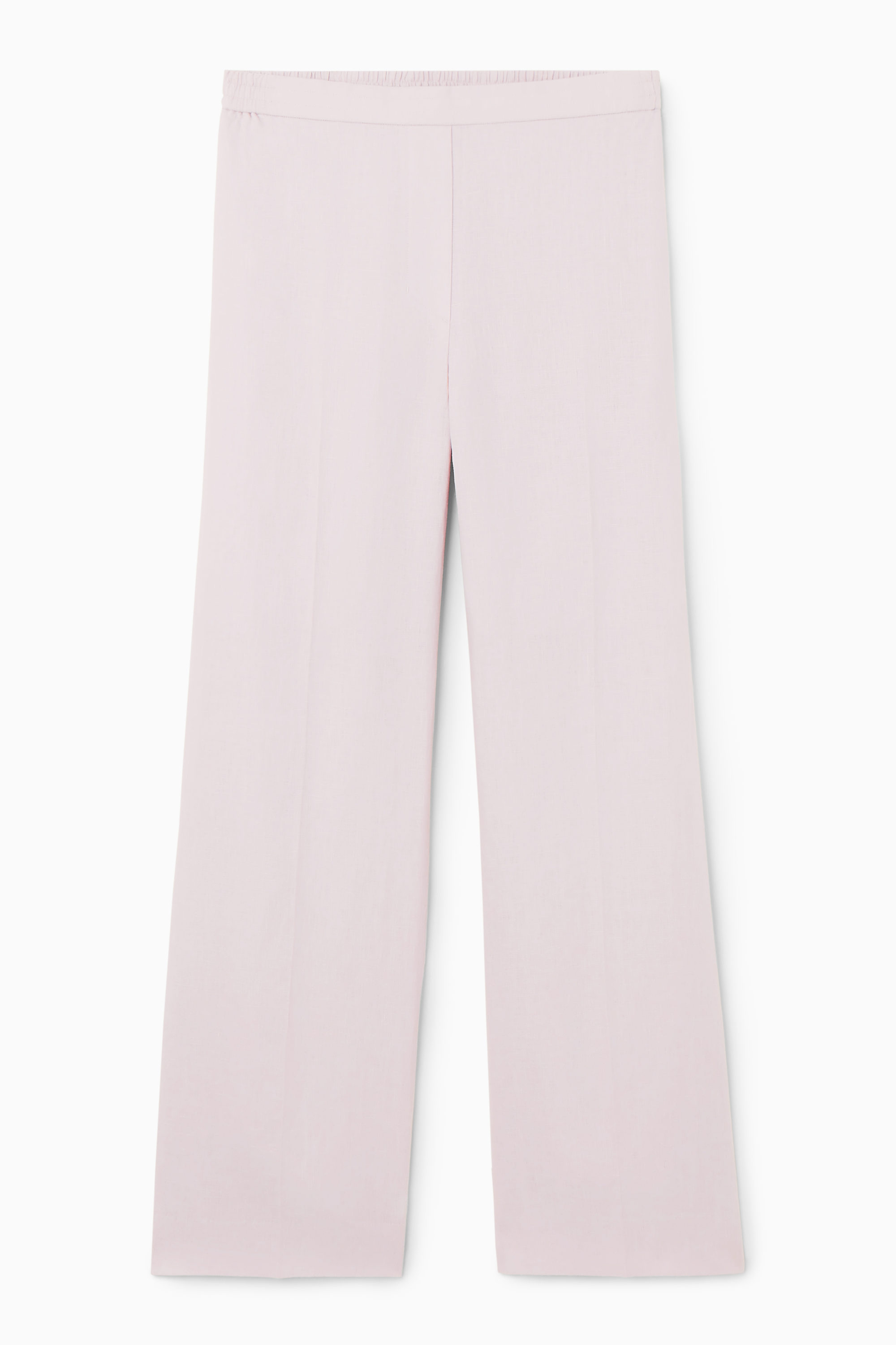 STRAIGHT-LEG TAILORED LINEN PANTS