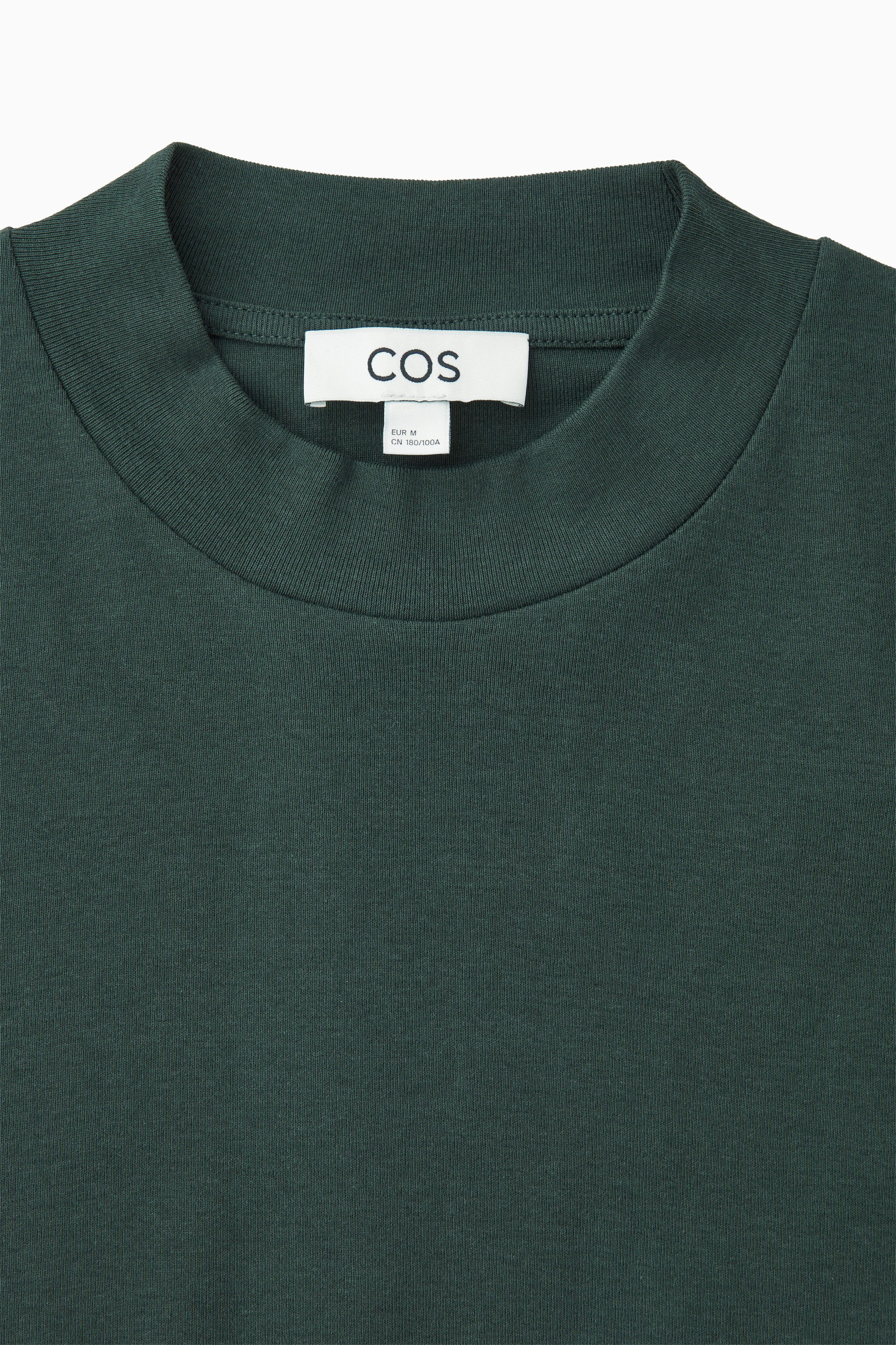 SLIM-FIT MOCK-NECK T-SHIRT - DARK GREEN