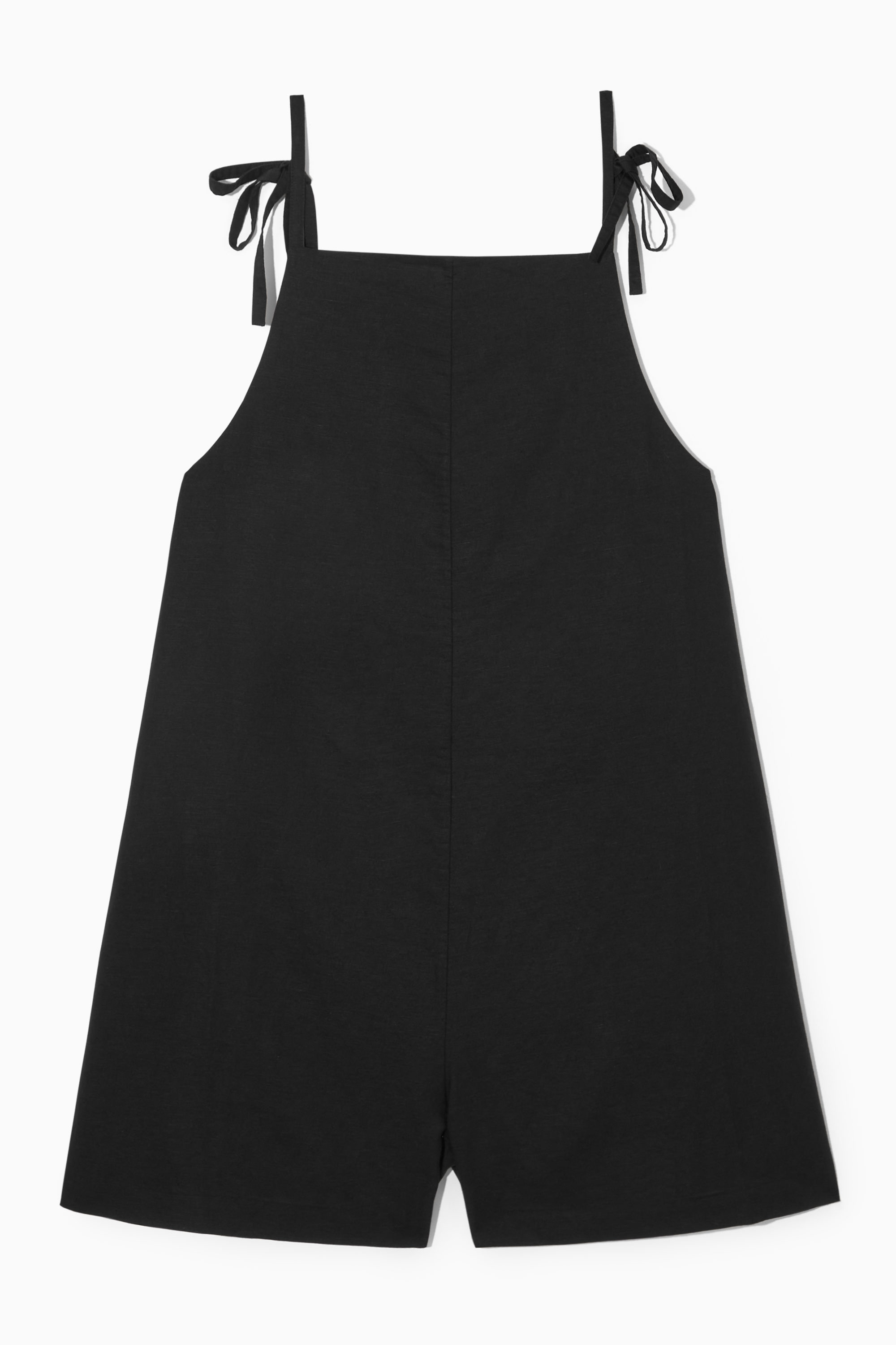 新品 COS コス ラップフロント LINEN JUMPSUIT ブラック 36 WRAP-FRONT LINEN JUMPSUIT - BLACK | COS