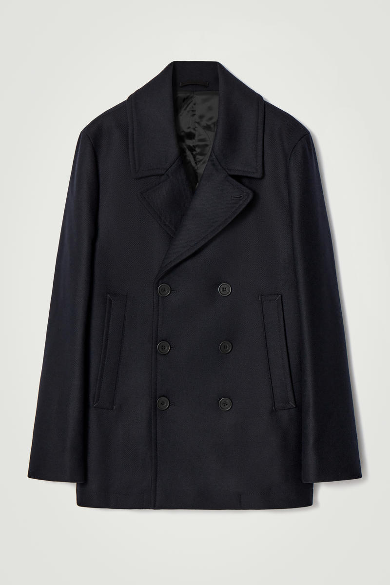 Double-Breasted Wool Pea Coat