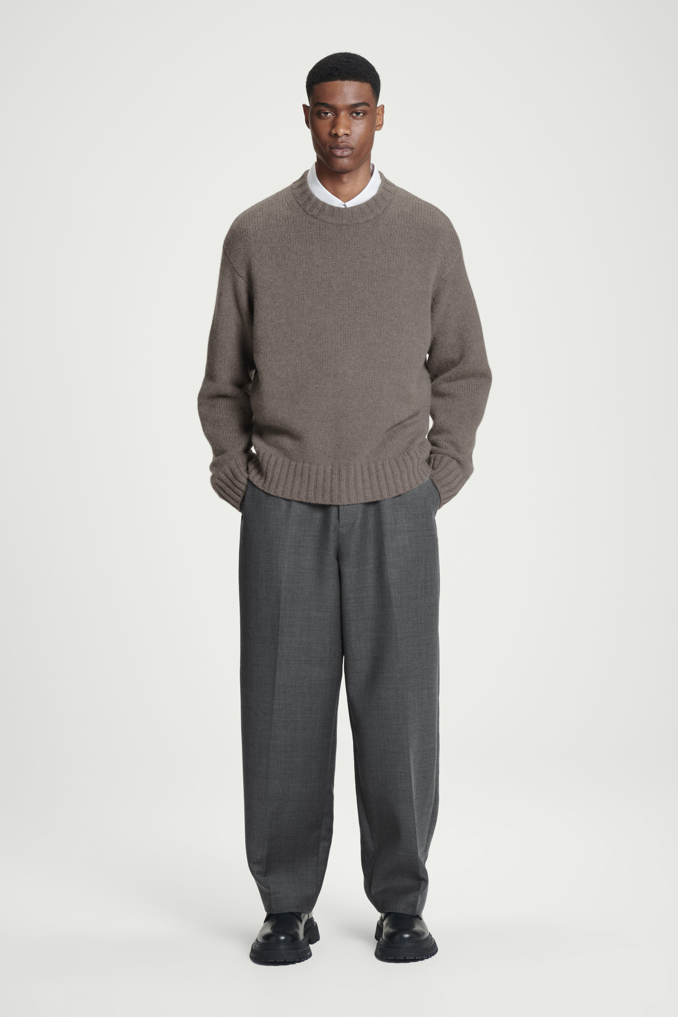 COS Pure Cashmere Jumper in BRIGHT PINK | endource