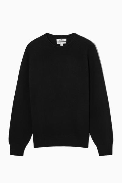 Relaxed-fit pure cashmere top - BLACK - women | COS AU