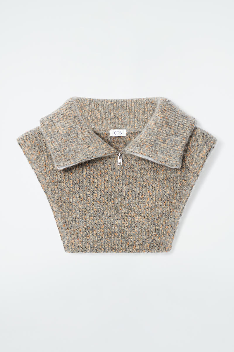 Mélange Wool-Blend Collar