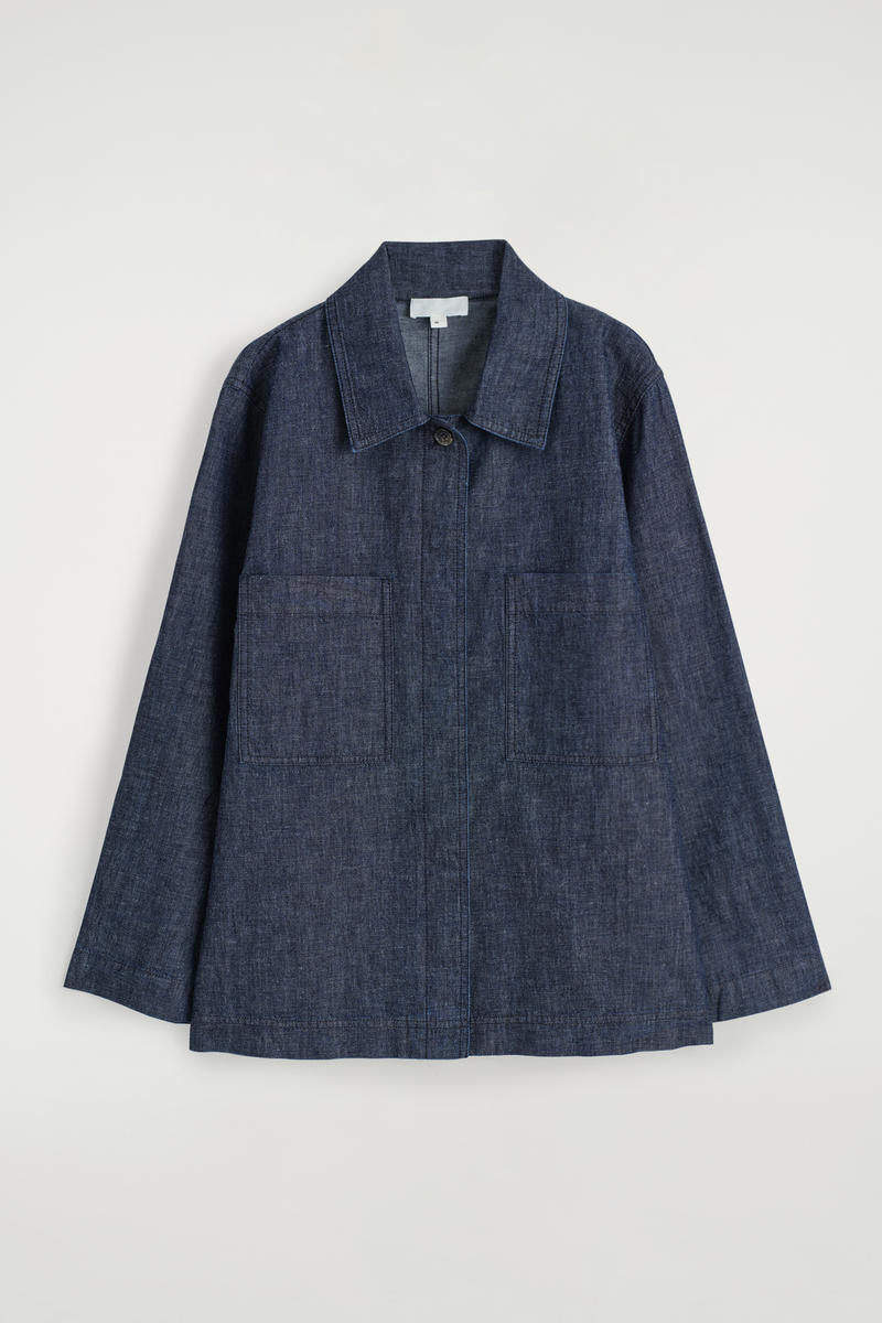 Cos Surchemise Détail À Nouer En Denim