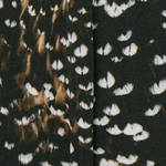 black / feather print