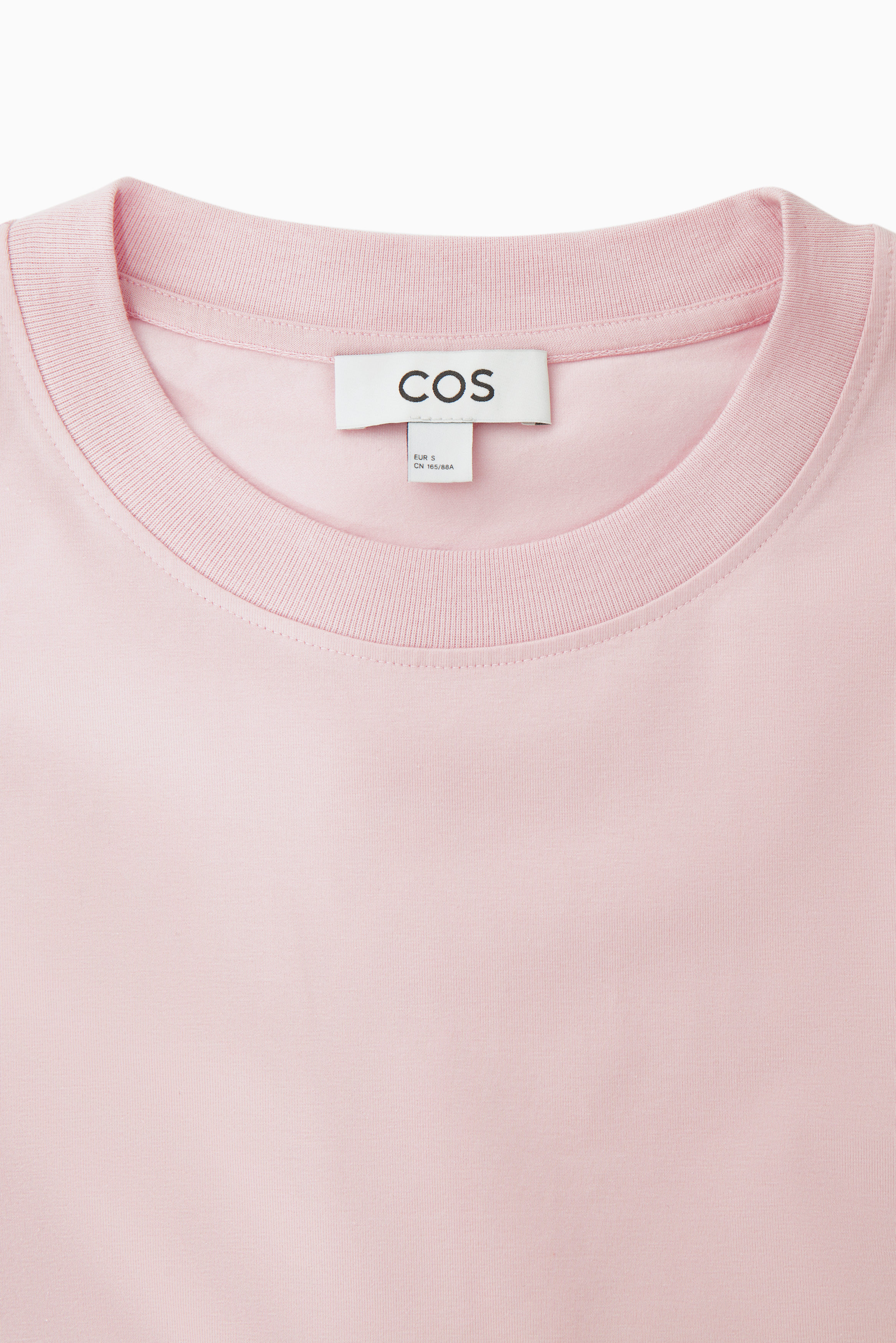 Asymmetric draped t-shirt - LIGHT PINK - women | COS AU