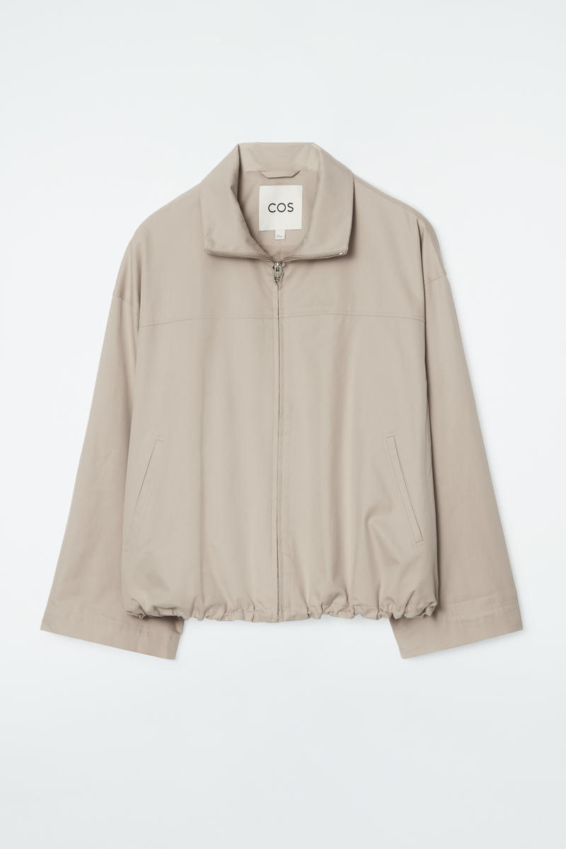 Bubble-Hem Cotton Jacket