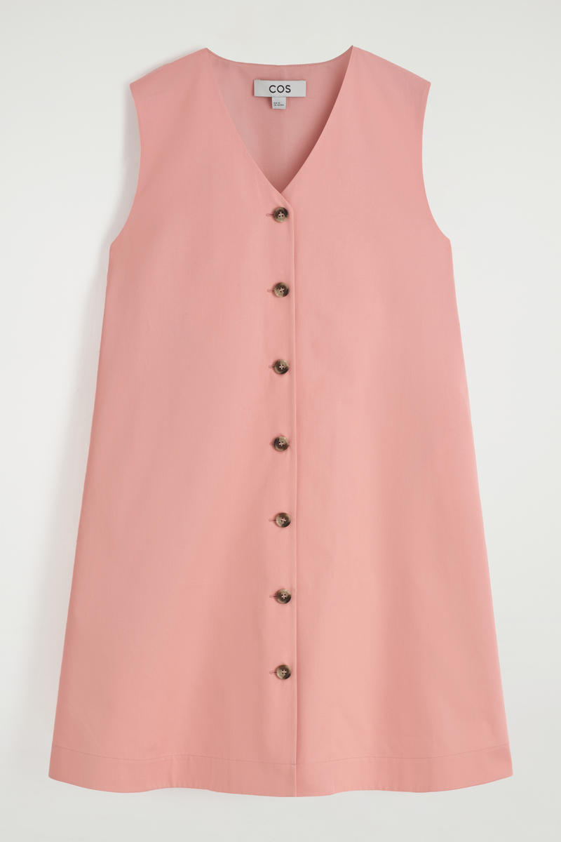 Cos Abito Mini In Cotone Pima Con Bottoni