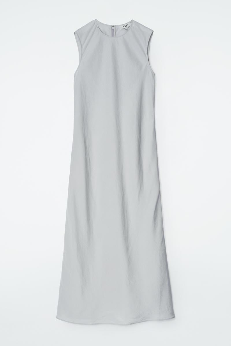 Cos Dressing Gown Midi Coupée En Biais En Lin Mélangé