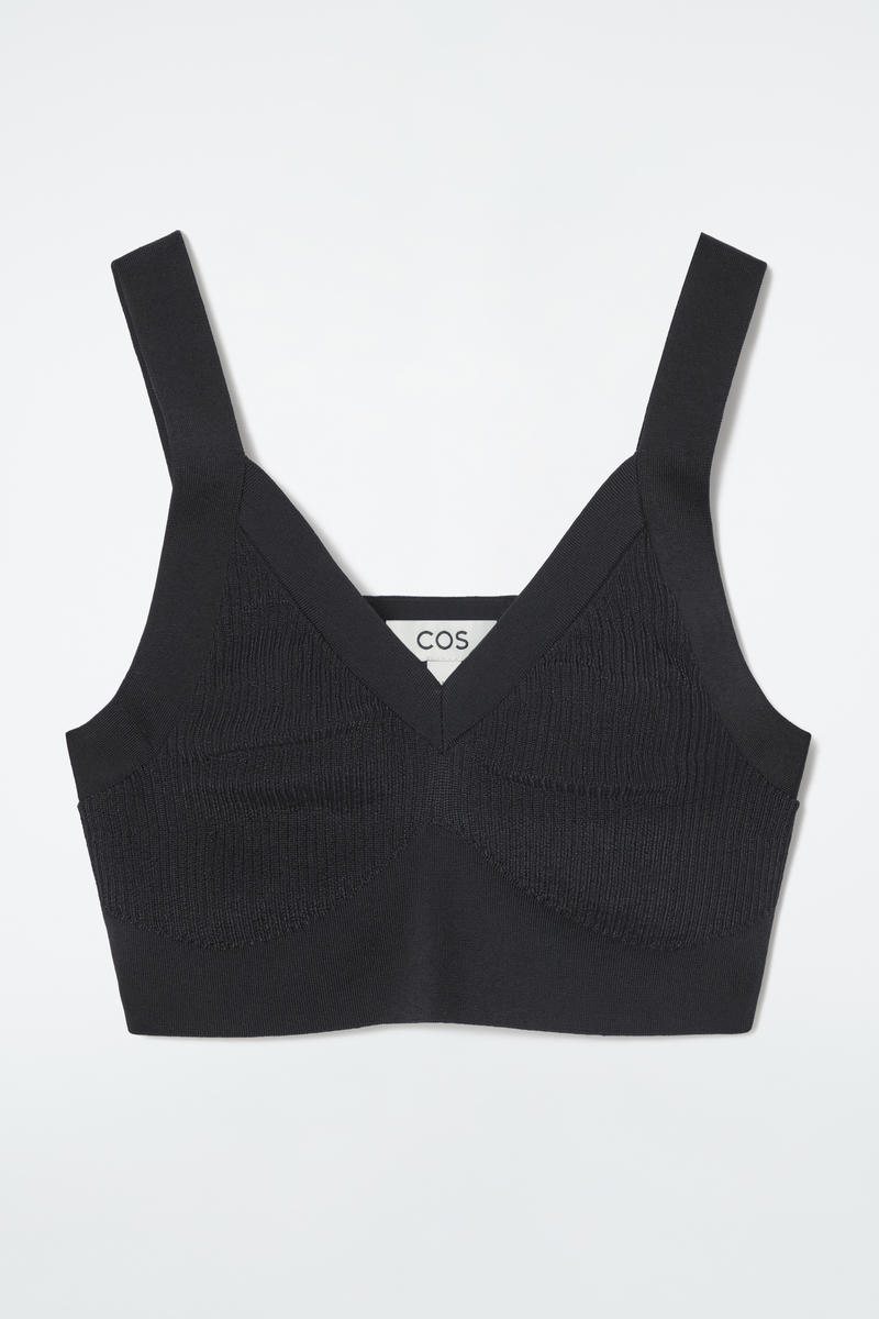 Ribbed-Knit Bralette