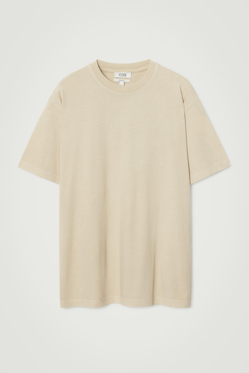 Slouched T-Shirt in Beige