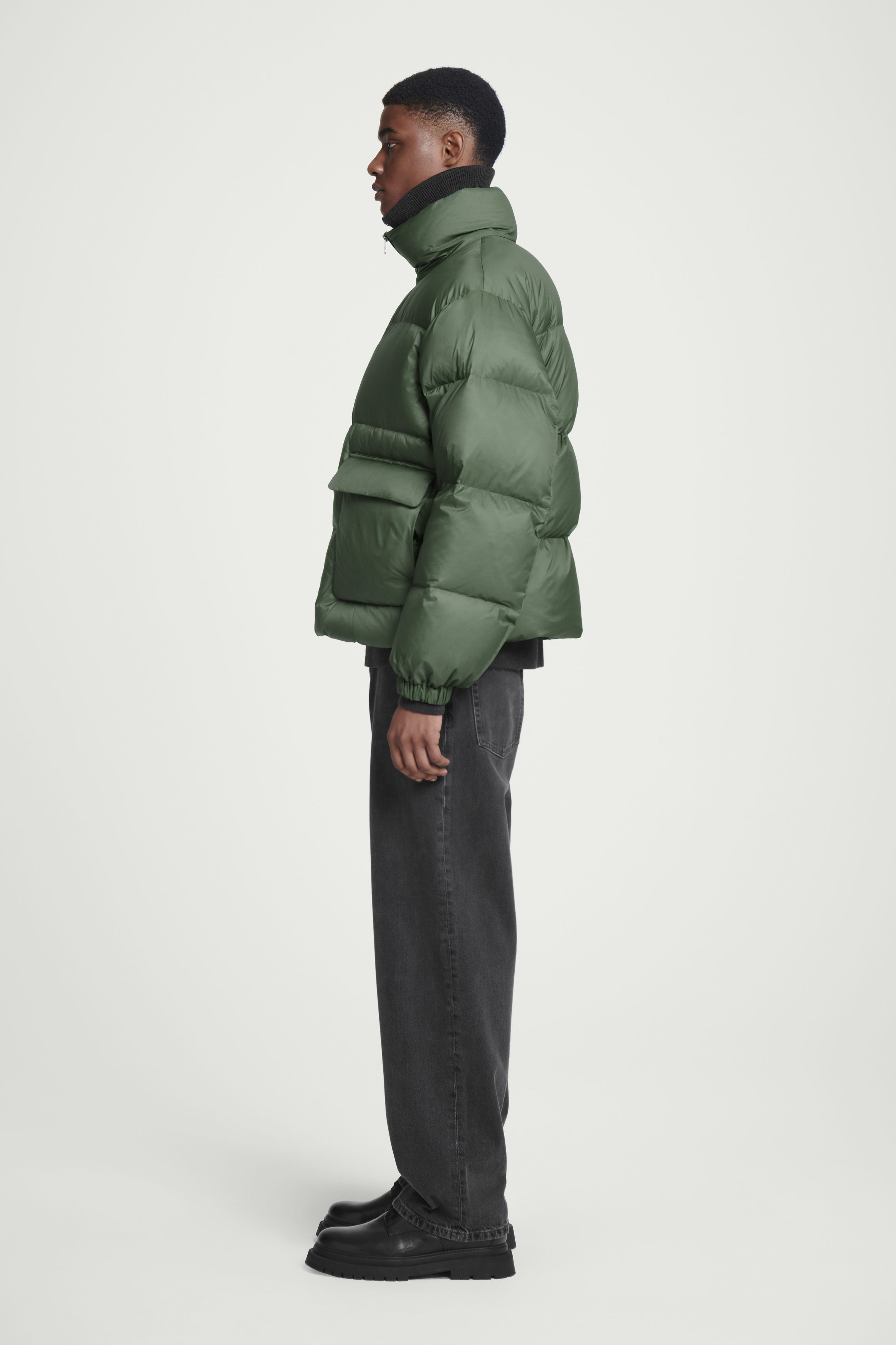DOWN-FILLED PUFFER JACKET - GREEN