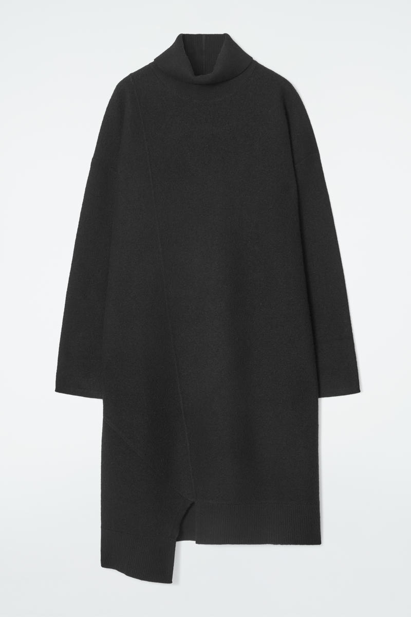 Asymmetric Merino Wool Dress