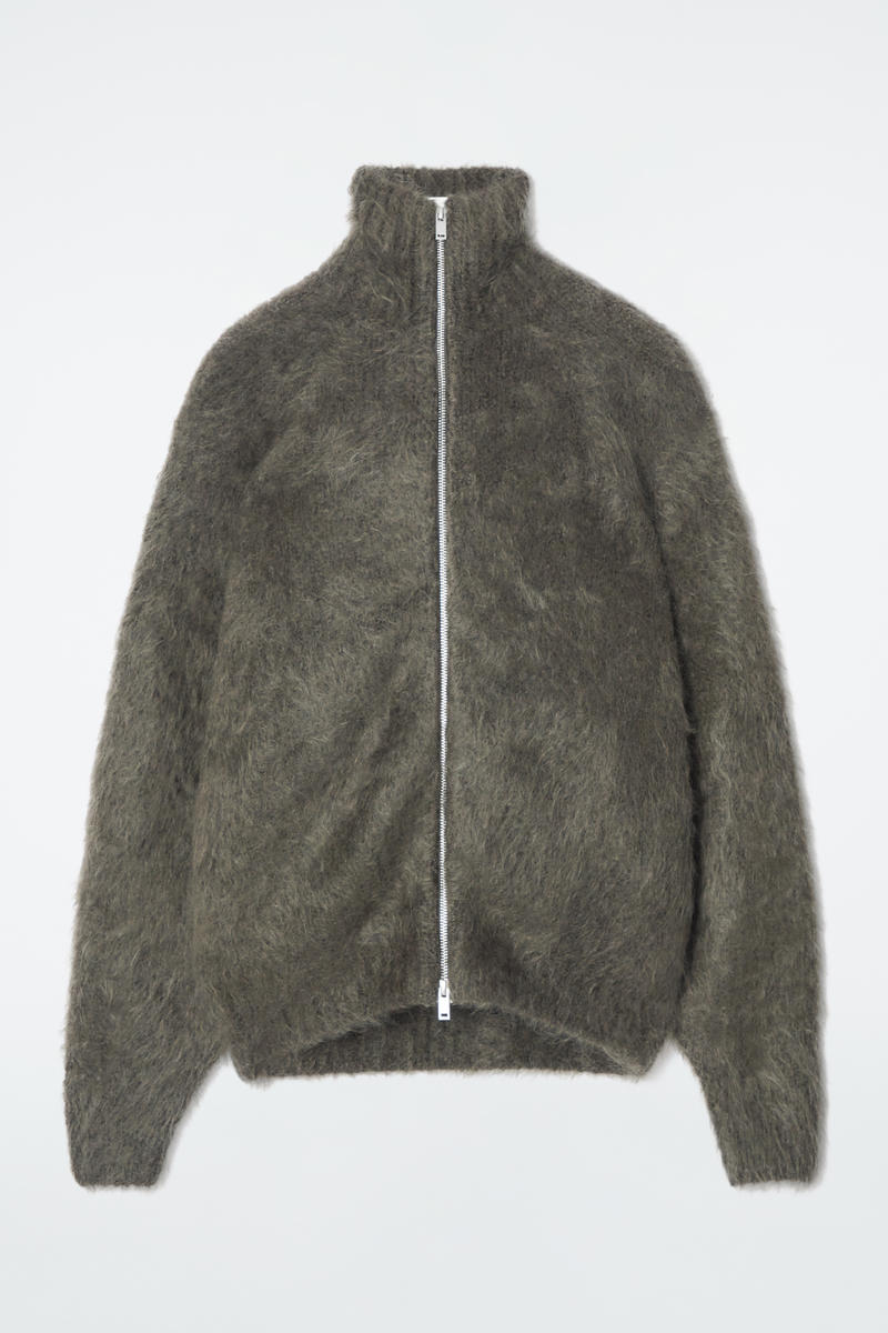 The Brushed-Mohair Zip-Up Jacket