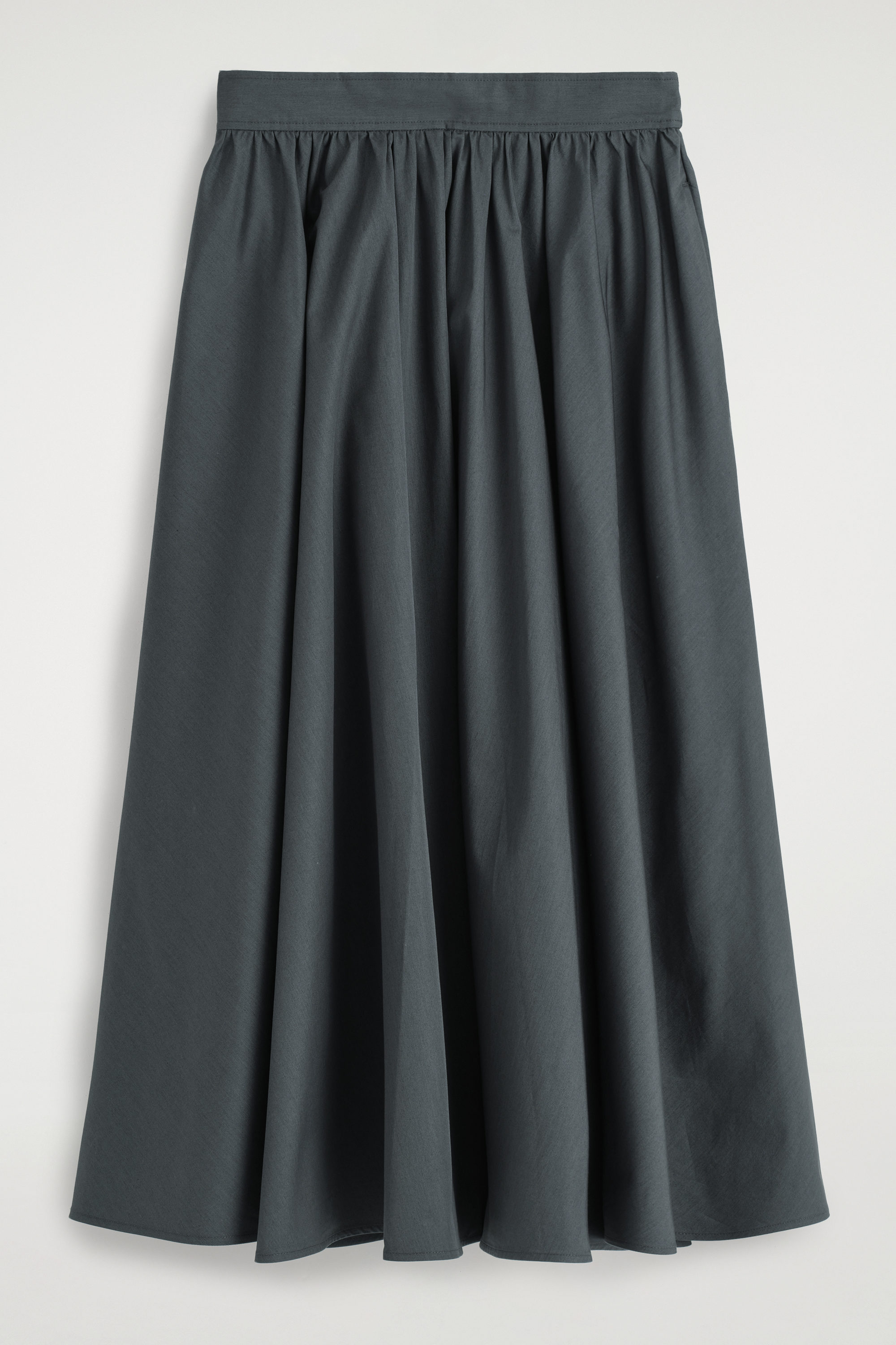 ★CRANK★MICRO FLARED SKIRT_MELANGE GREY ★正規品/直送料込 FLARED MERINO WOOL MIDI SKIRT - DARK GREY MÉLANGE | COS