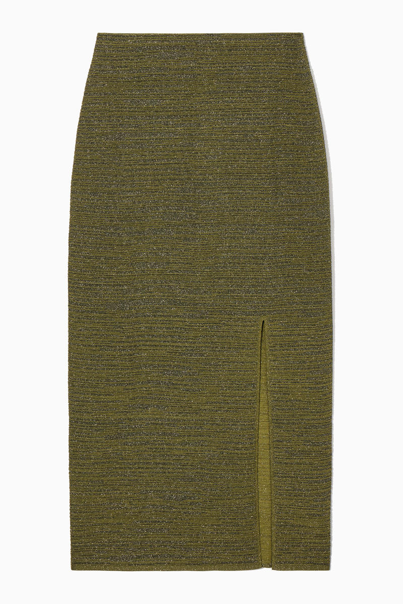 Sparkly Textured Pencil Skirt