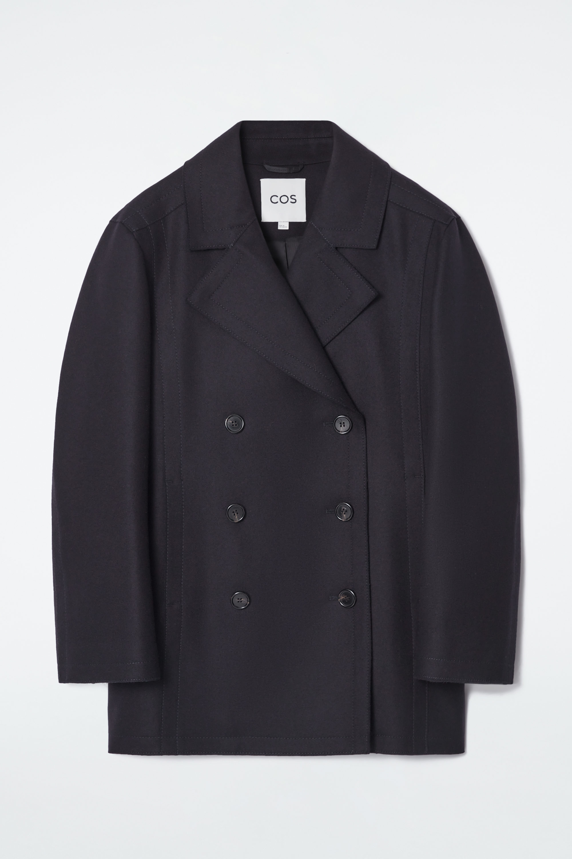 RELAXED WOOL PEA COAT