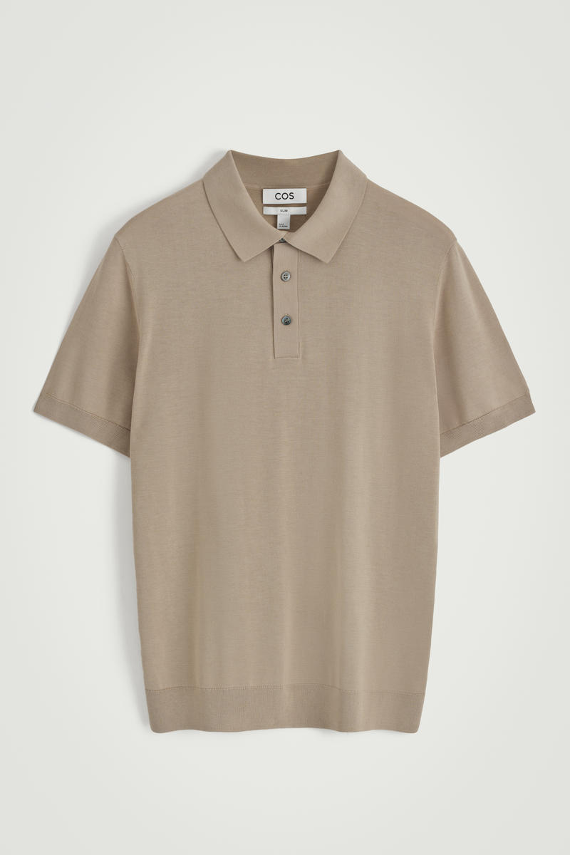 Cos Polo Slim En Maille De Soie