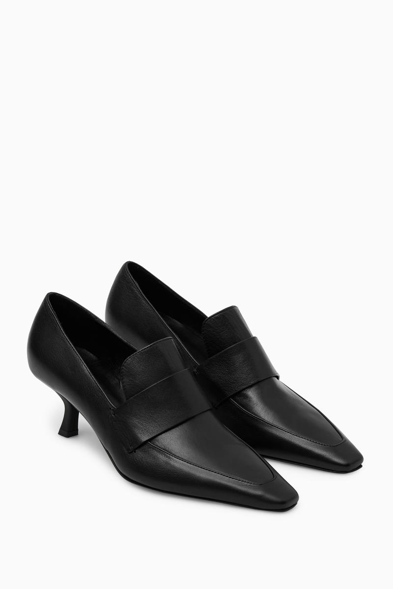 Leather Heeled Loafers