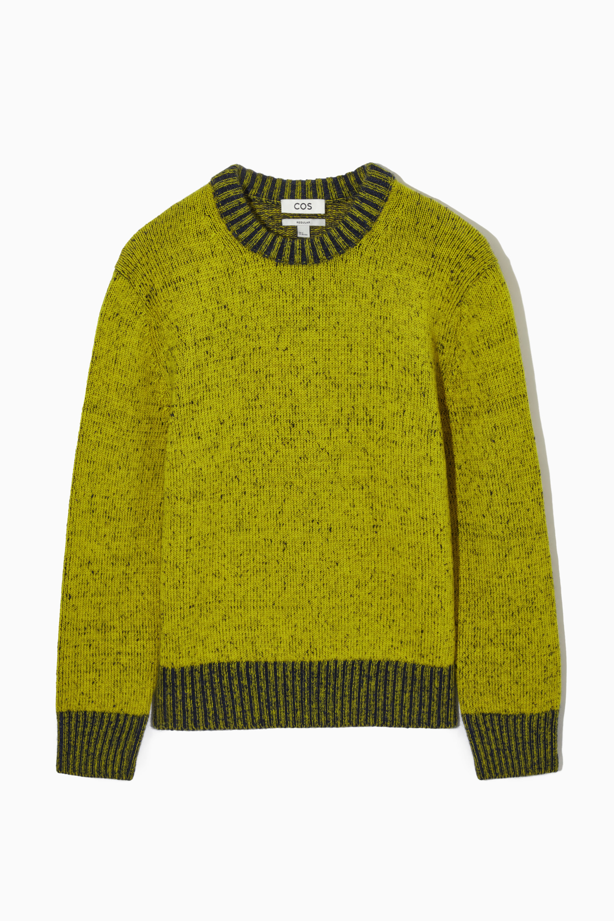 MOHAIR AND WOOL BLEND CREW NECK JUMPER YELLOW BLACK