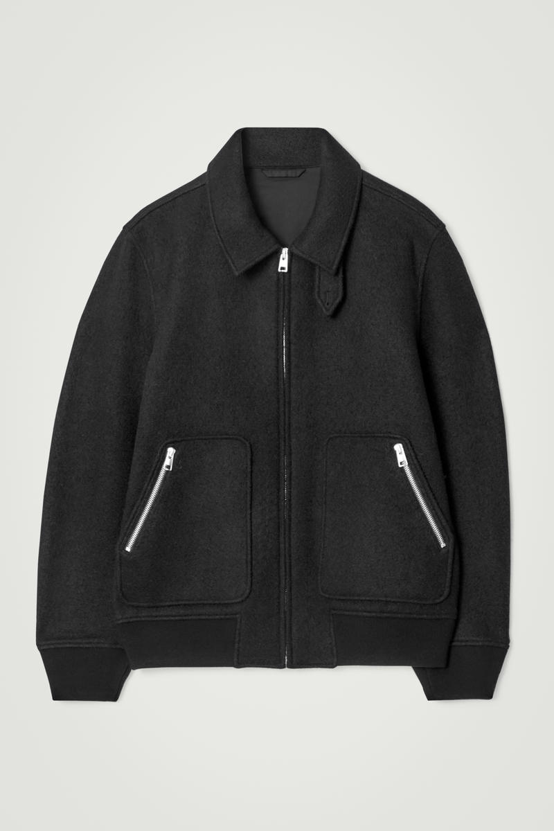 Boiled Merino Wool Aviator Jacket