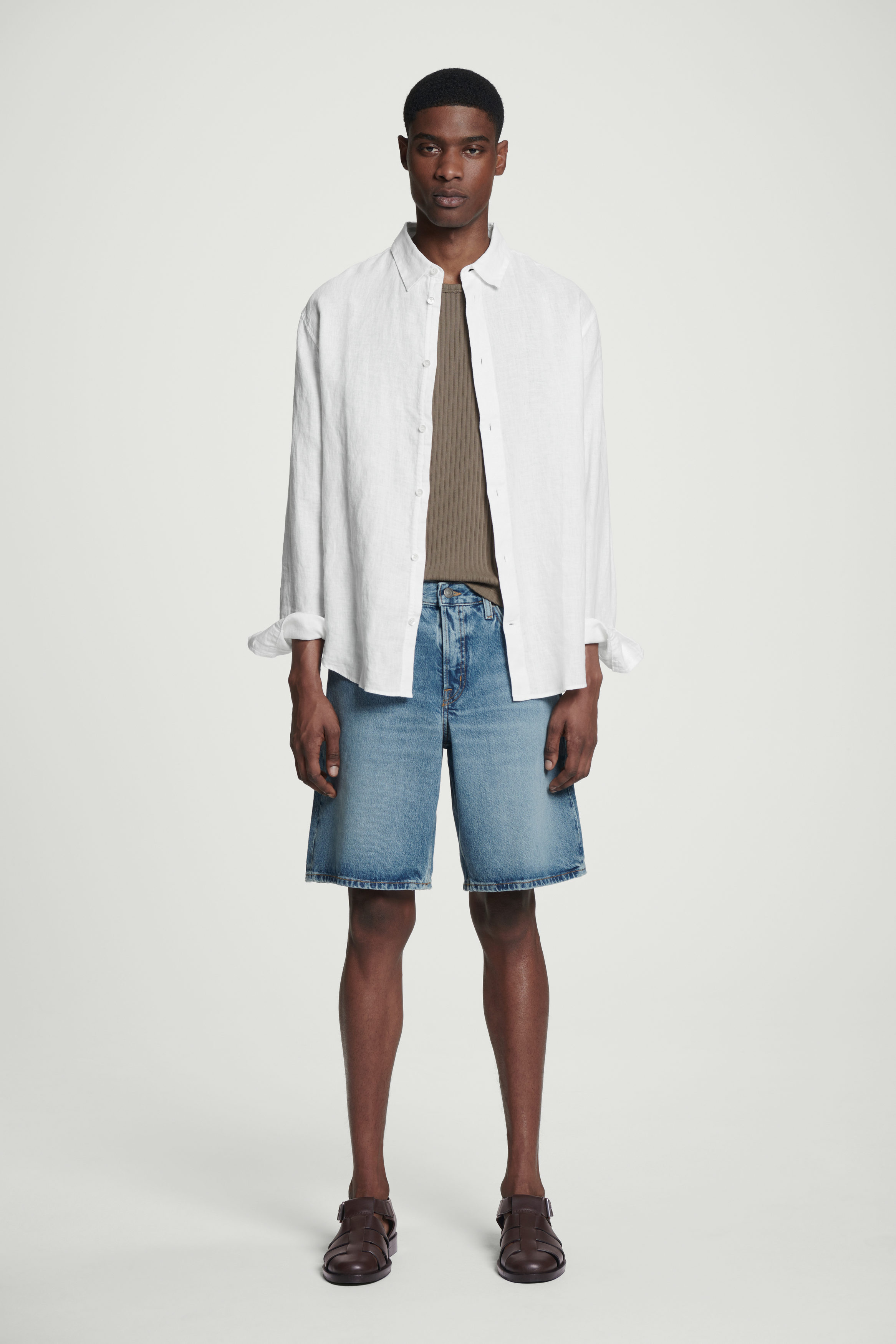 ●Sienne● State Cotton Shorts Ecru 10182020001 DENIM SHORTS - ECRU | COS