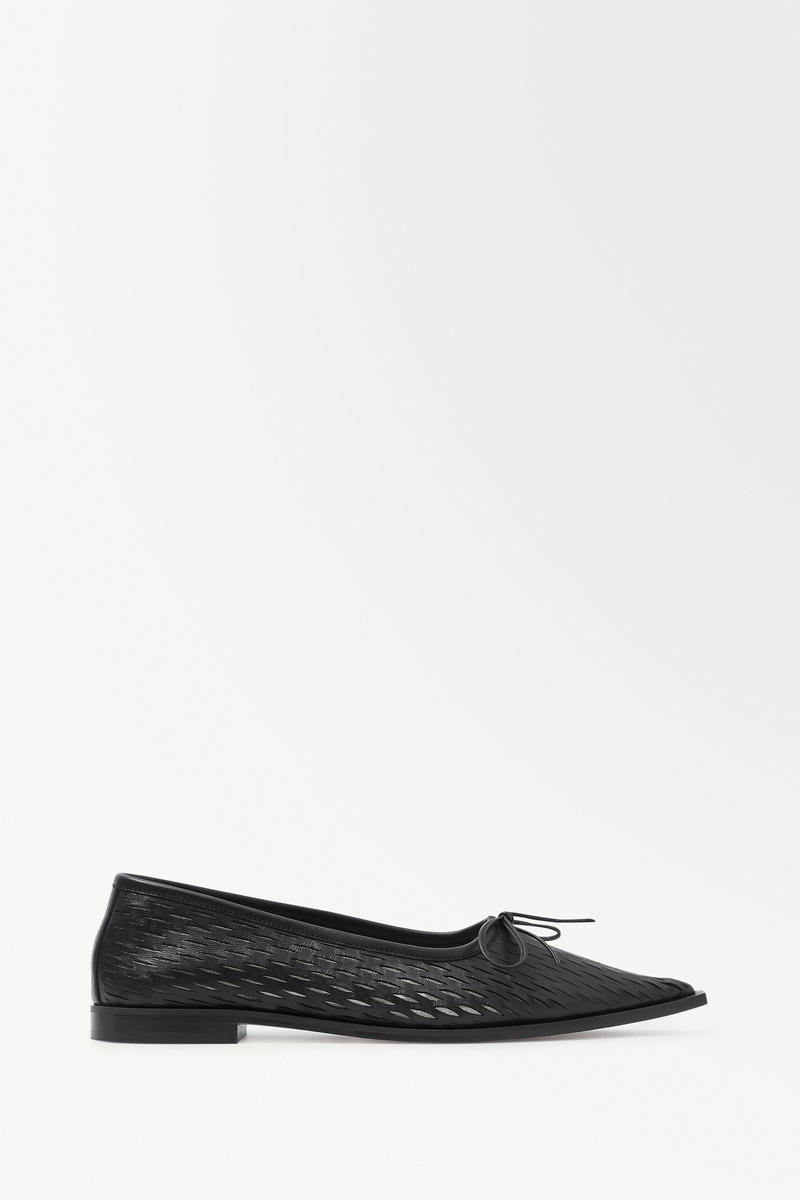 The Perforated Leather Ballet Flats