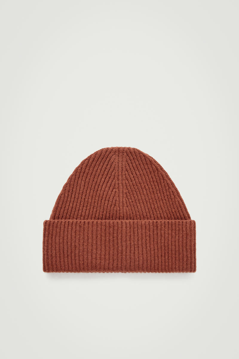 Cos Wool Beanie In Brown